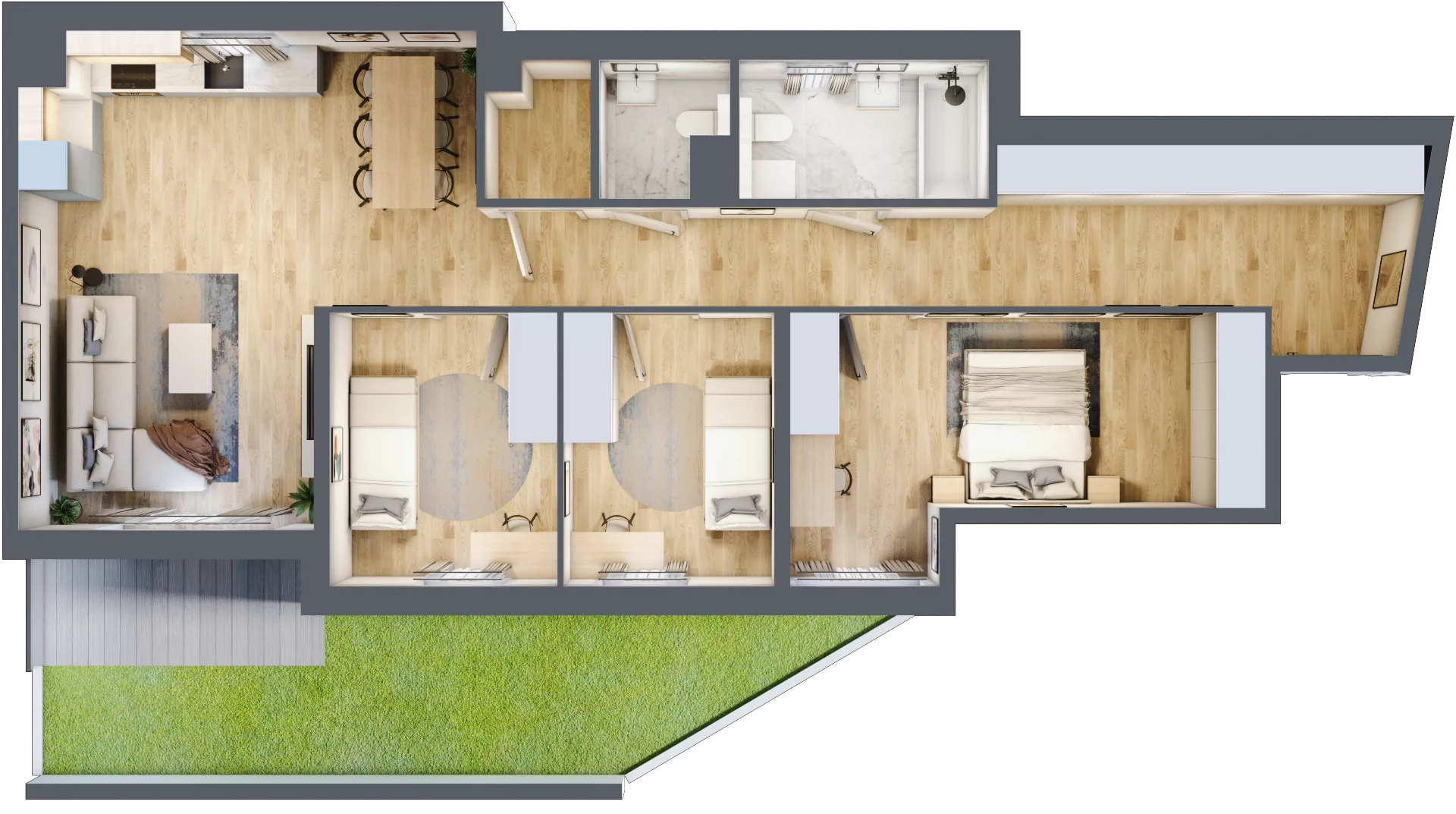 4 pokoje, mieszkanie 91,51 m², parter, oferta nr 057/8, Aleje Praskie VIII, Warszawa, Praga Południe, Kamionek, ul. Podskarbińska