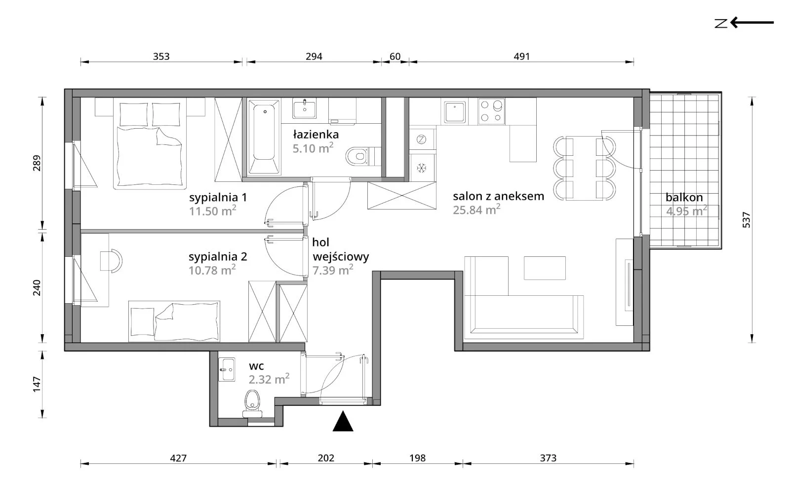 Mieszkanie 62,93 m², piętro 3, oferta nr A/050, Aleje Praskie etap III, Warszawa, Praga Południe, Kamionek, ul. Podskarbińska 32/34