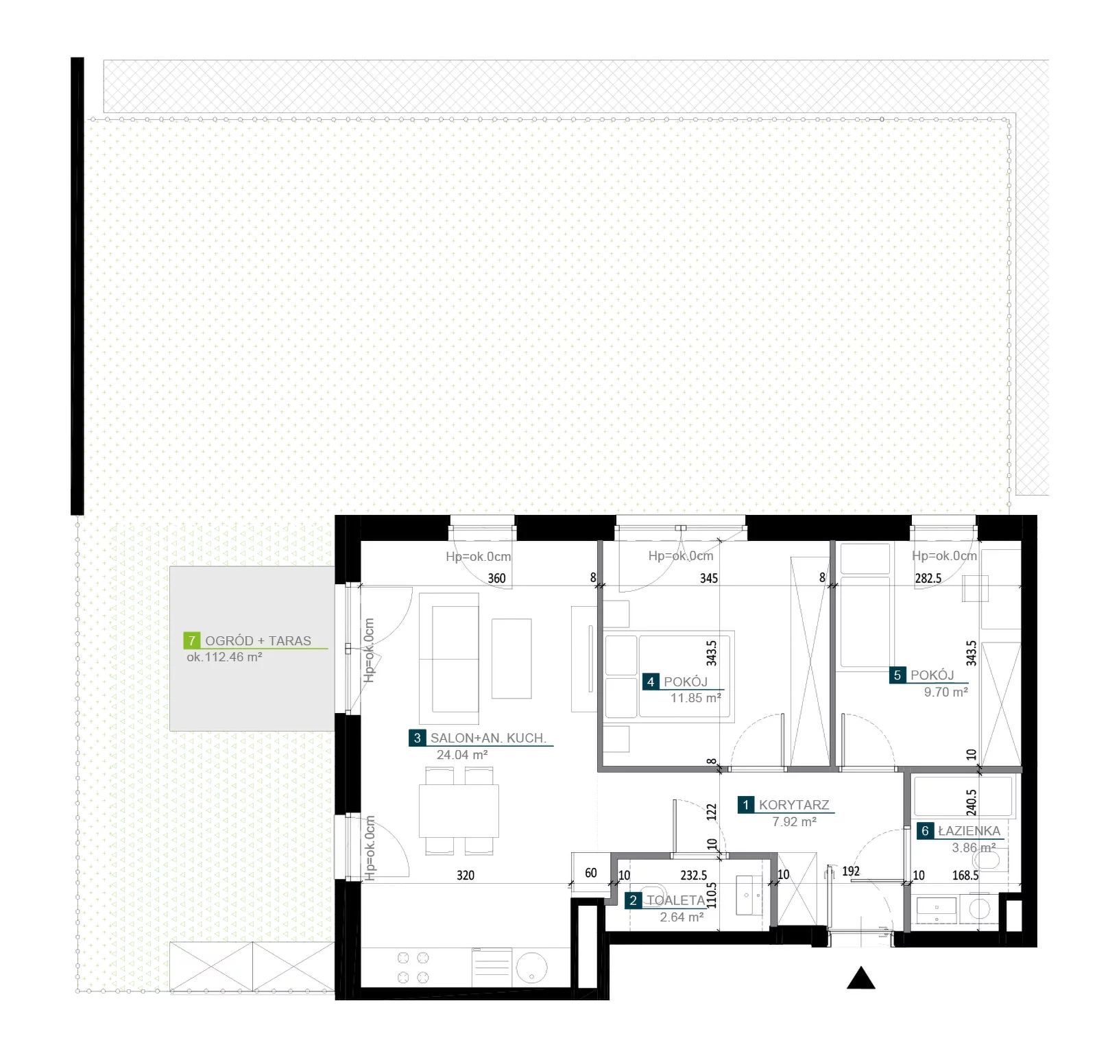 3 pokoje, mieszkanie 60,01 m², parter, oferta nr AA0002, Rêve, Warszawa, Włochy, Raków, ul. Jutrzenki 180