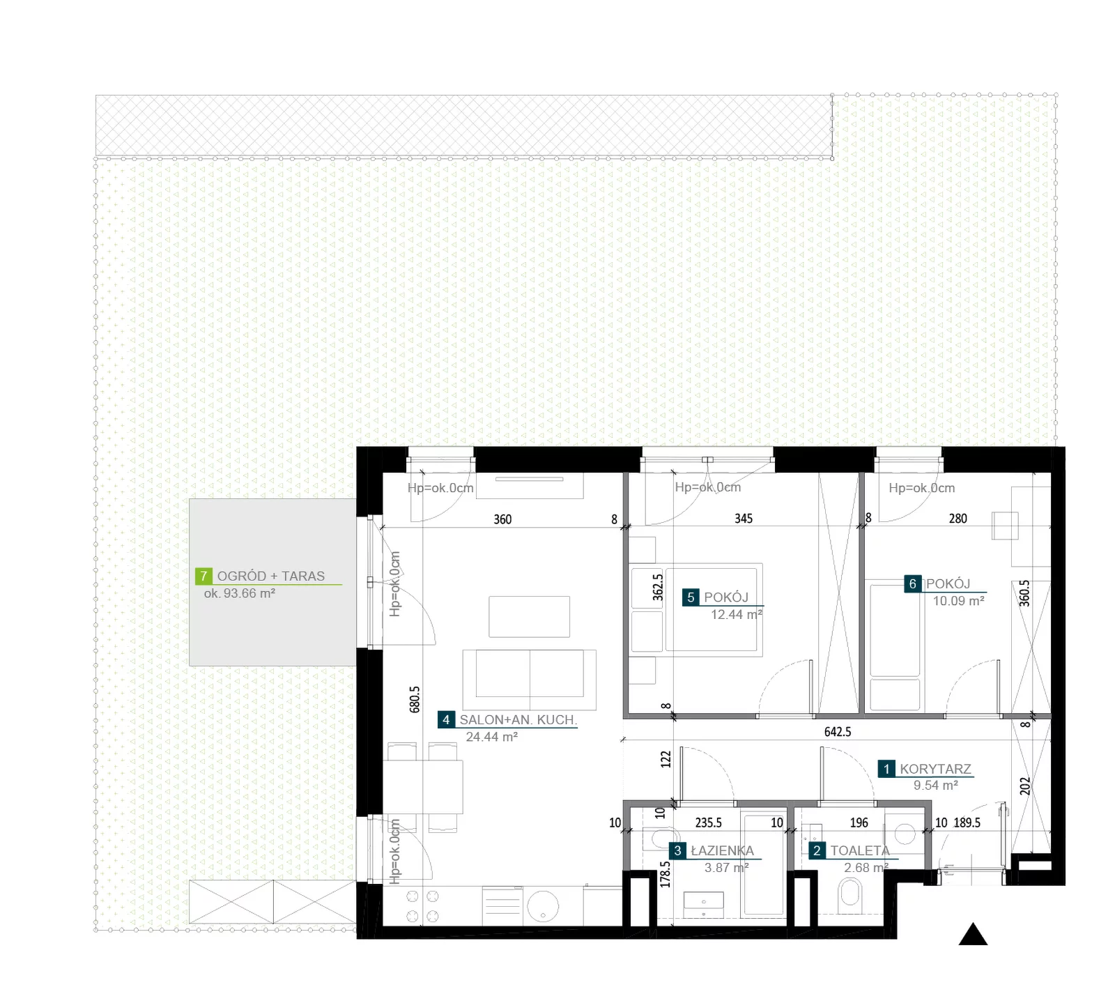 3 pokoje, mieszkanie 63,06 m², parter, oferta nr AB0004, Rêve, Warszawa, Włochy, Raków, ul. Jutrzenki 180