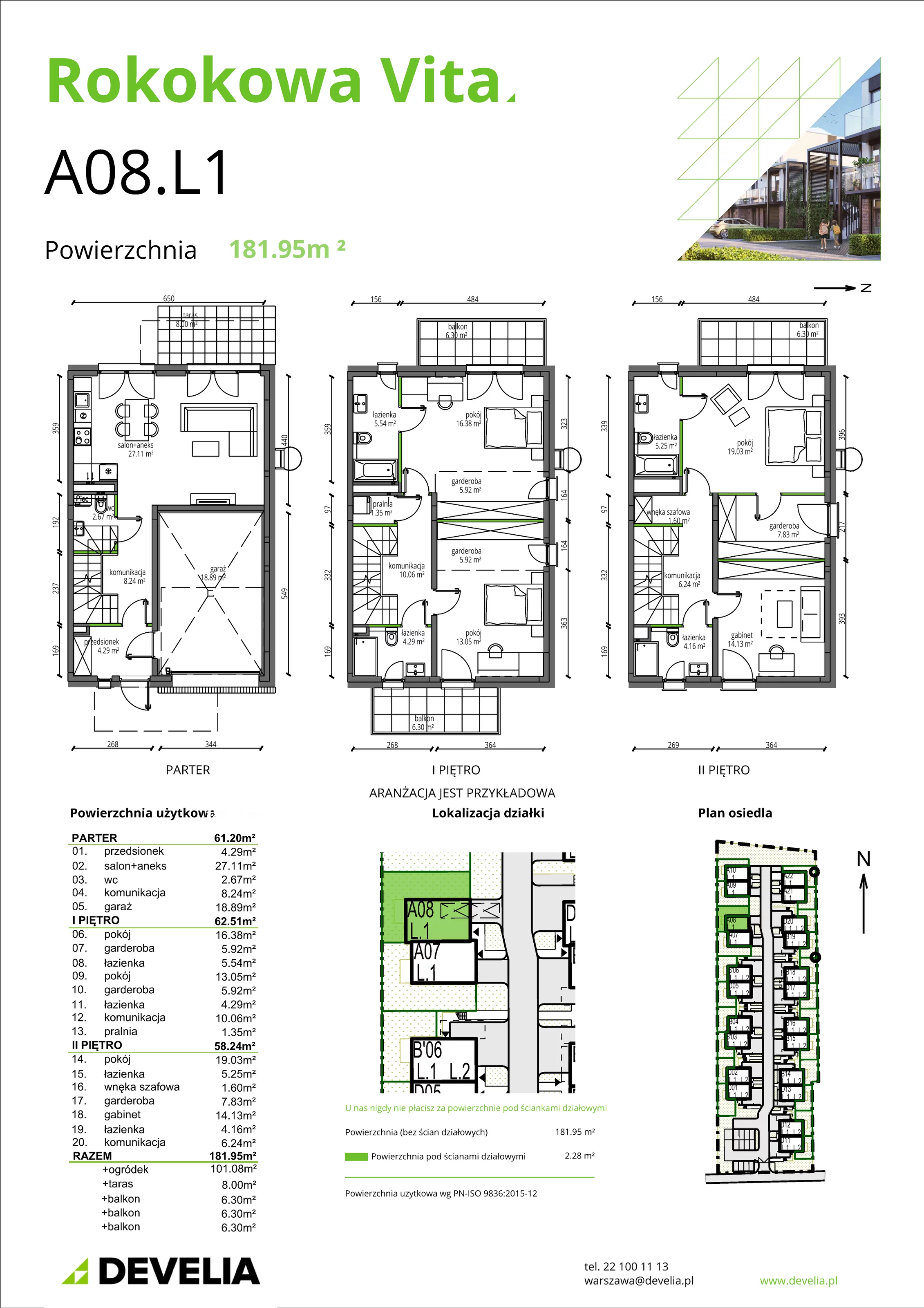 Mieszkanie 181,95 m², parter, oferta nr A08.L1, Rokokowa Vita, Warszawa, Bielany, Huta, Rokokowa 132