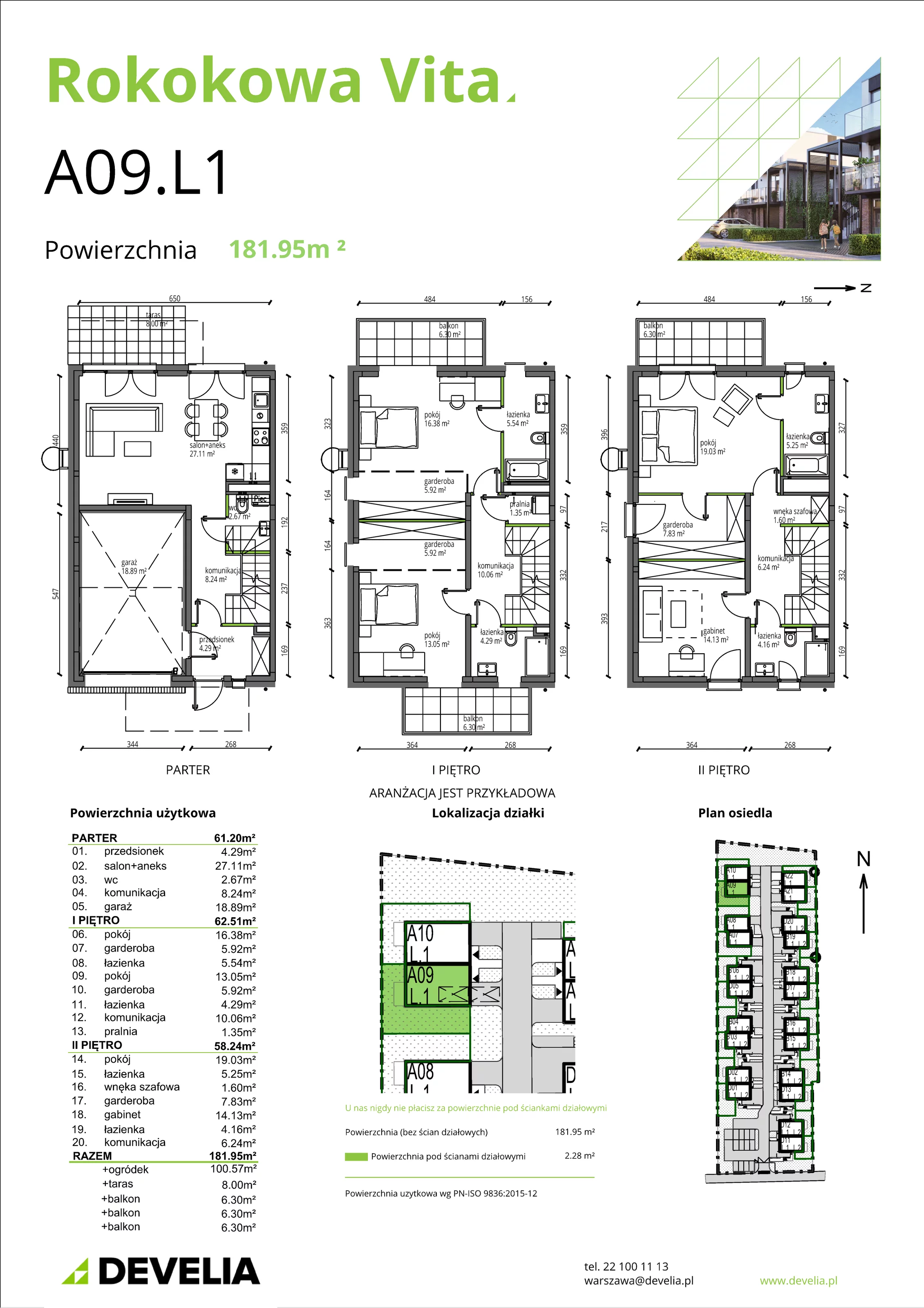 Mieszkanie 181,95 m², parter, oferta nr A09.L1, Rokokowa Vita, Warszawa, Bielany, Huta, Rokokowa 132