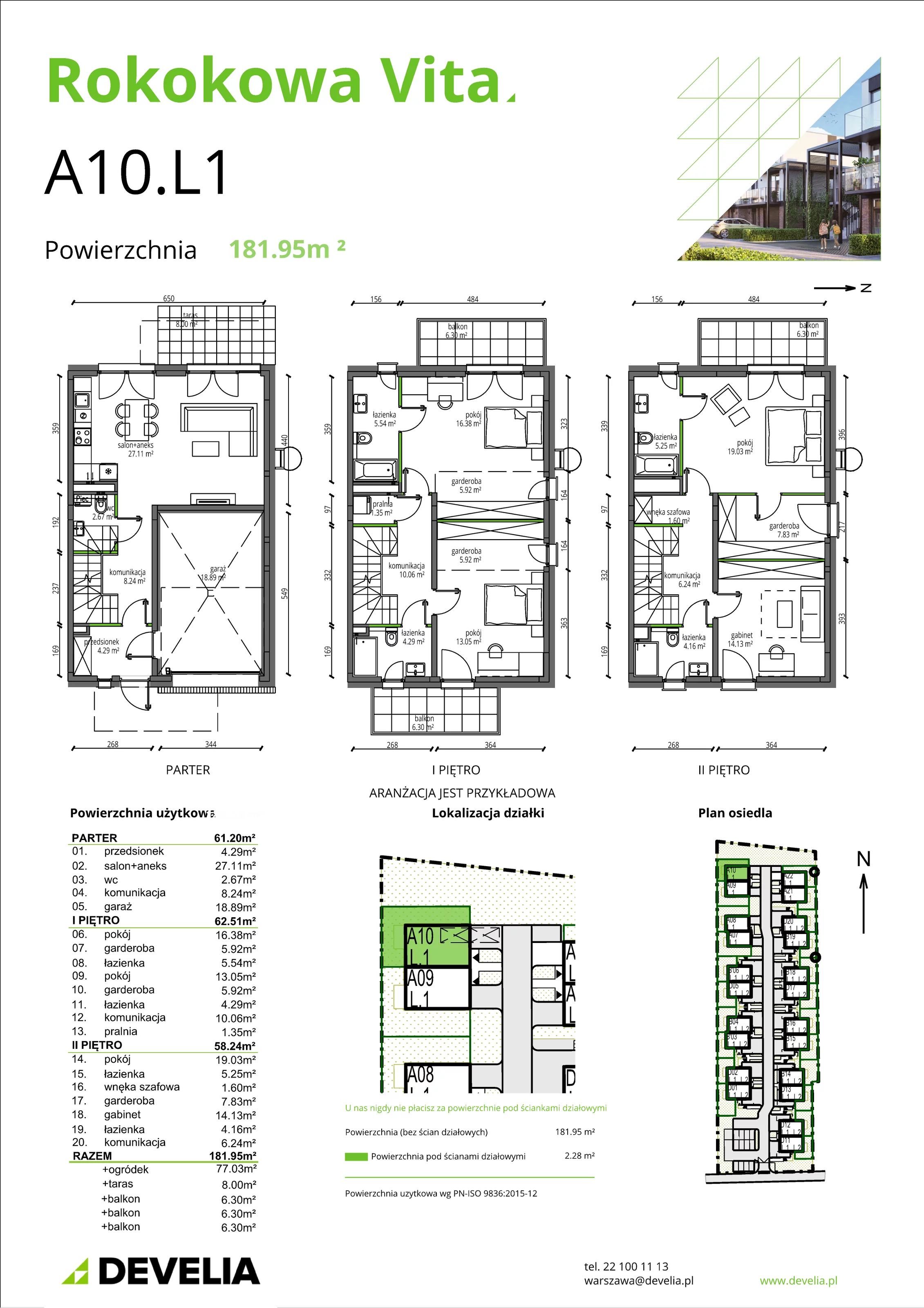 Mieszkanie 181,95 m², parter, oferta nr A10.L1, Rokokowa Vita, Warszawa, Bielany, Huta, Rokokowa 132