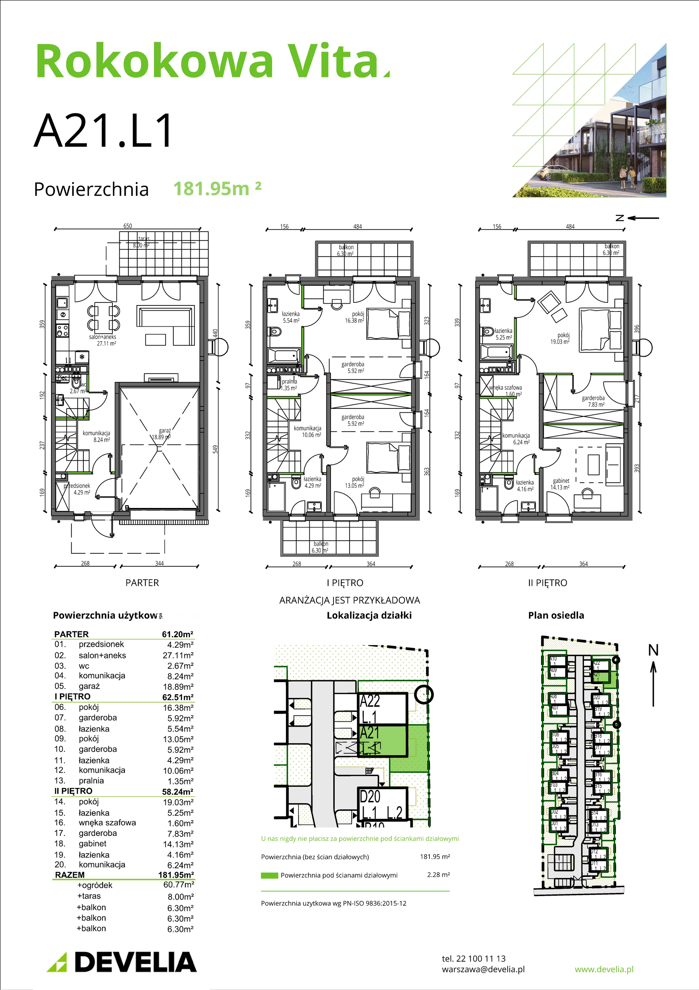 Mieszkanie 181,95 m², parter, oferta nr A21.L1, Rokokowa Vita, Warszawa, Bielany, Huta, Rokokowa 132