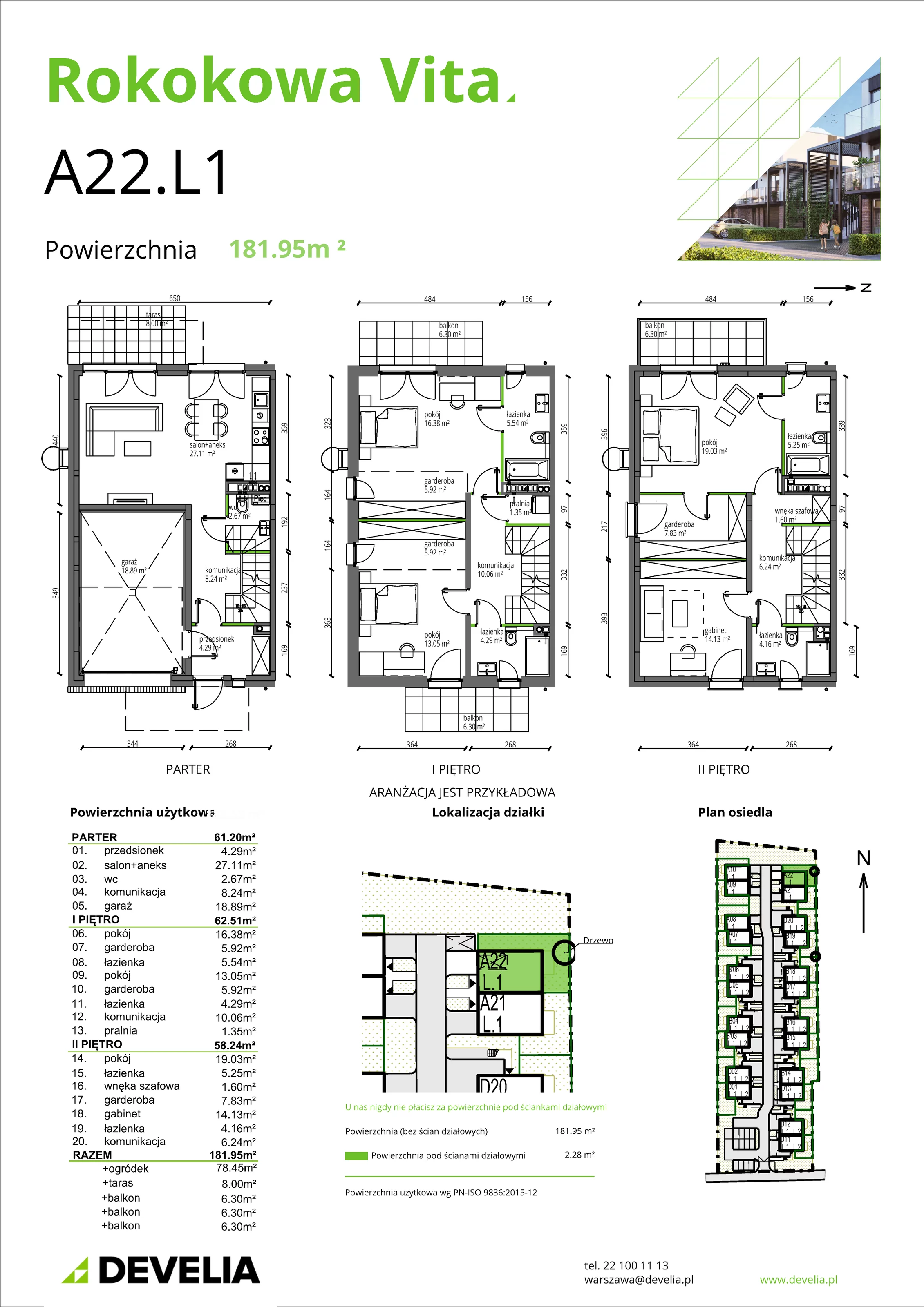 Mieszkanie 181,95 m², parter, oferta nr A22.L1, Rokokowa Vita, Warszawa, Bielany, Huta, Rokokowa 132