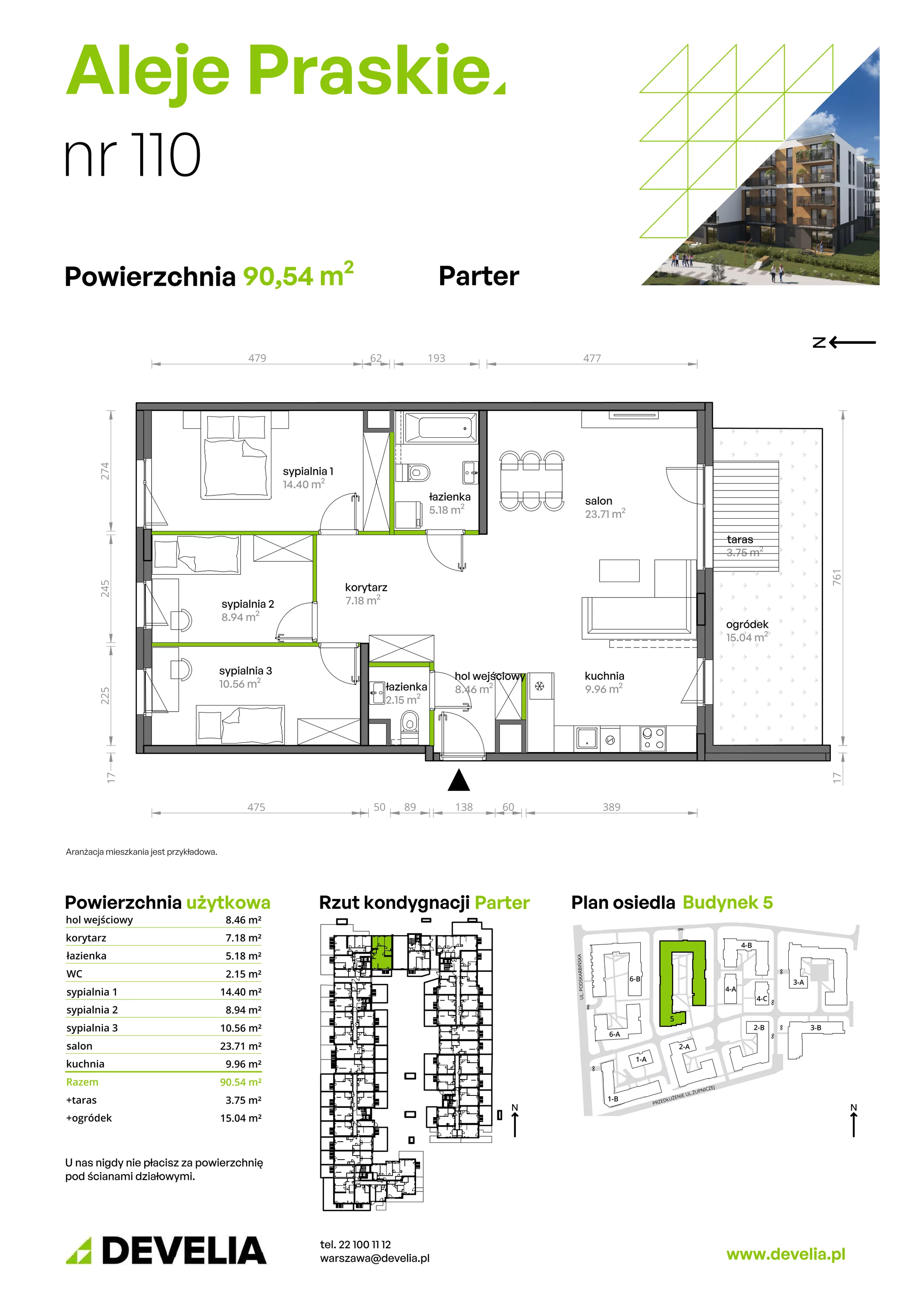 Mieszkanie 90,54 m², parter, oferta nr 110/5, Aleje Praskie, Warszawa, Praga Południe, Kamionek, ul. Podskarbińska 32/34