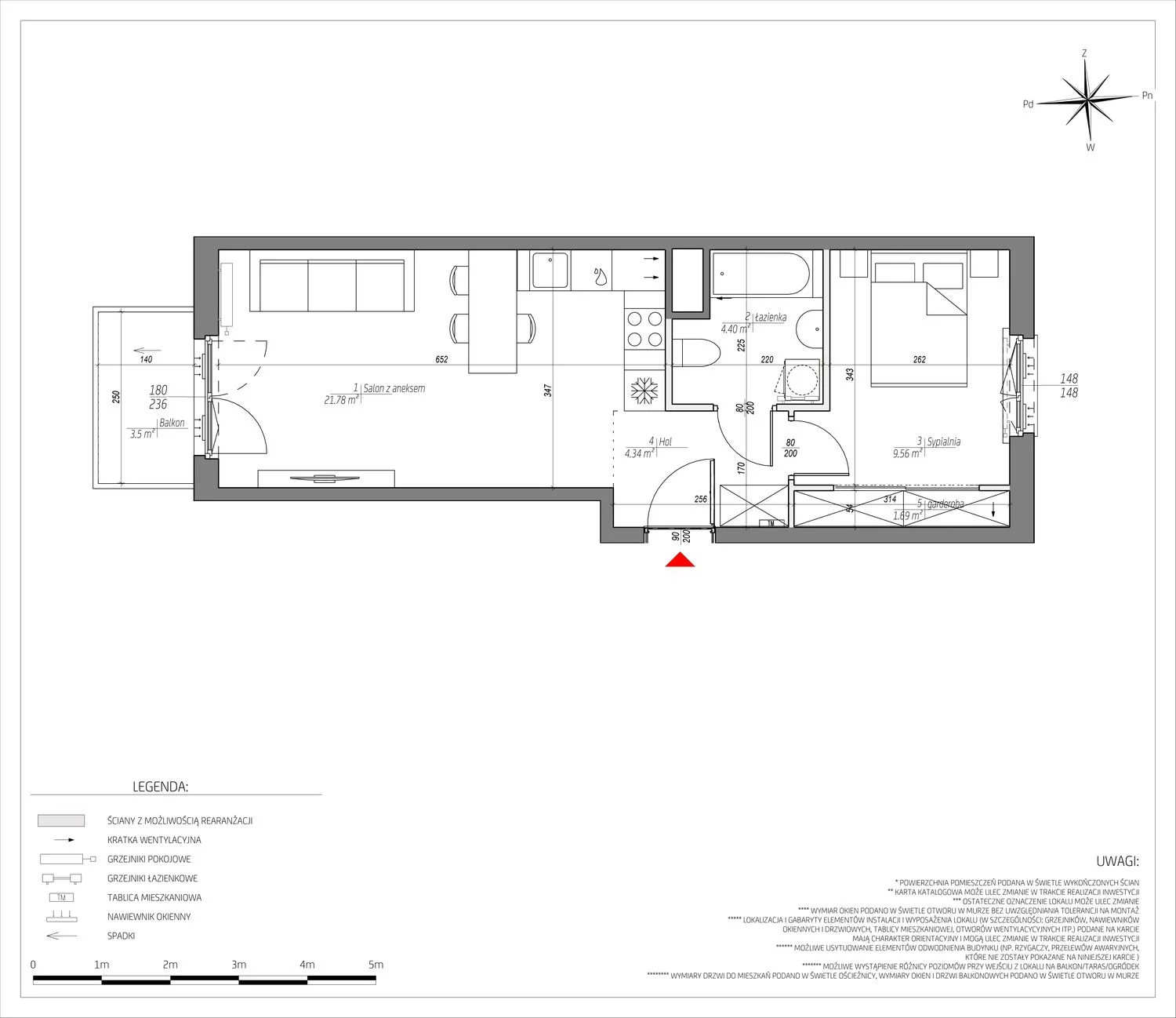 2 pokoje, mieszkanie 41,77 m², piętro 1, oferta nr C/057/M, City Vibe, Kraków, Podgórze, Płaszów, ul. Myśliwska