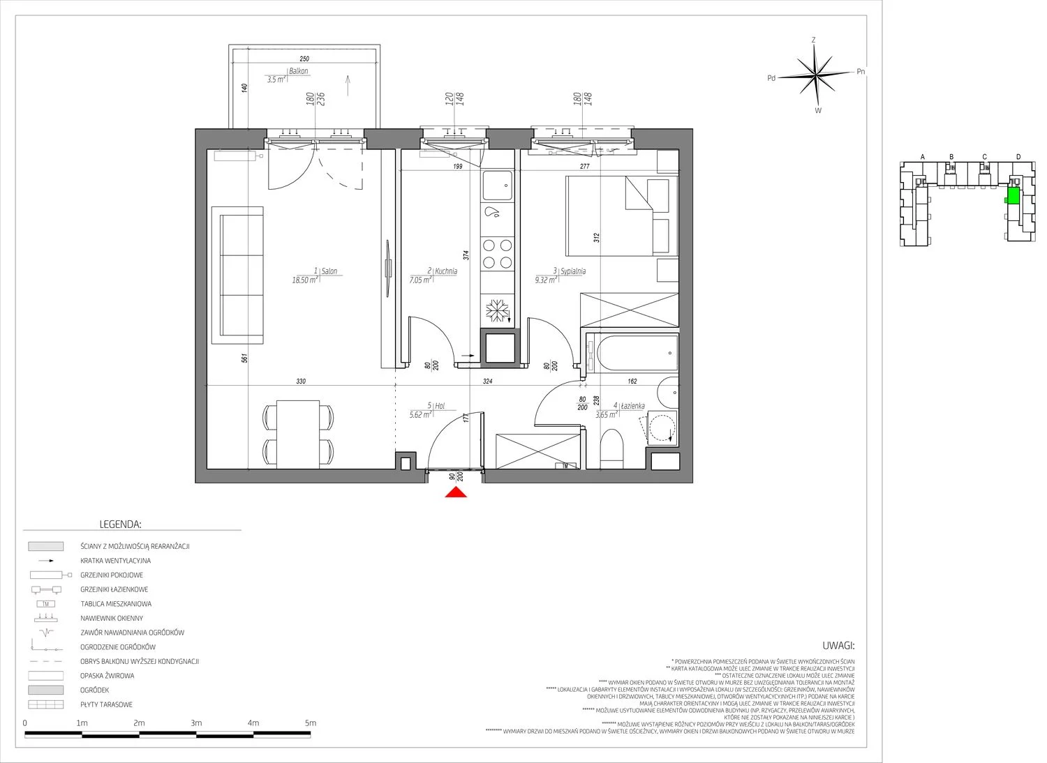 Mieszkanie 44,14 m², piętro 4, oferta nr C/129/M, City Vibe, Kraków, Podgórze, Płaszów, ul. Myśliwska