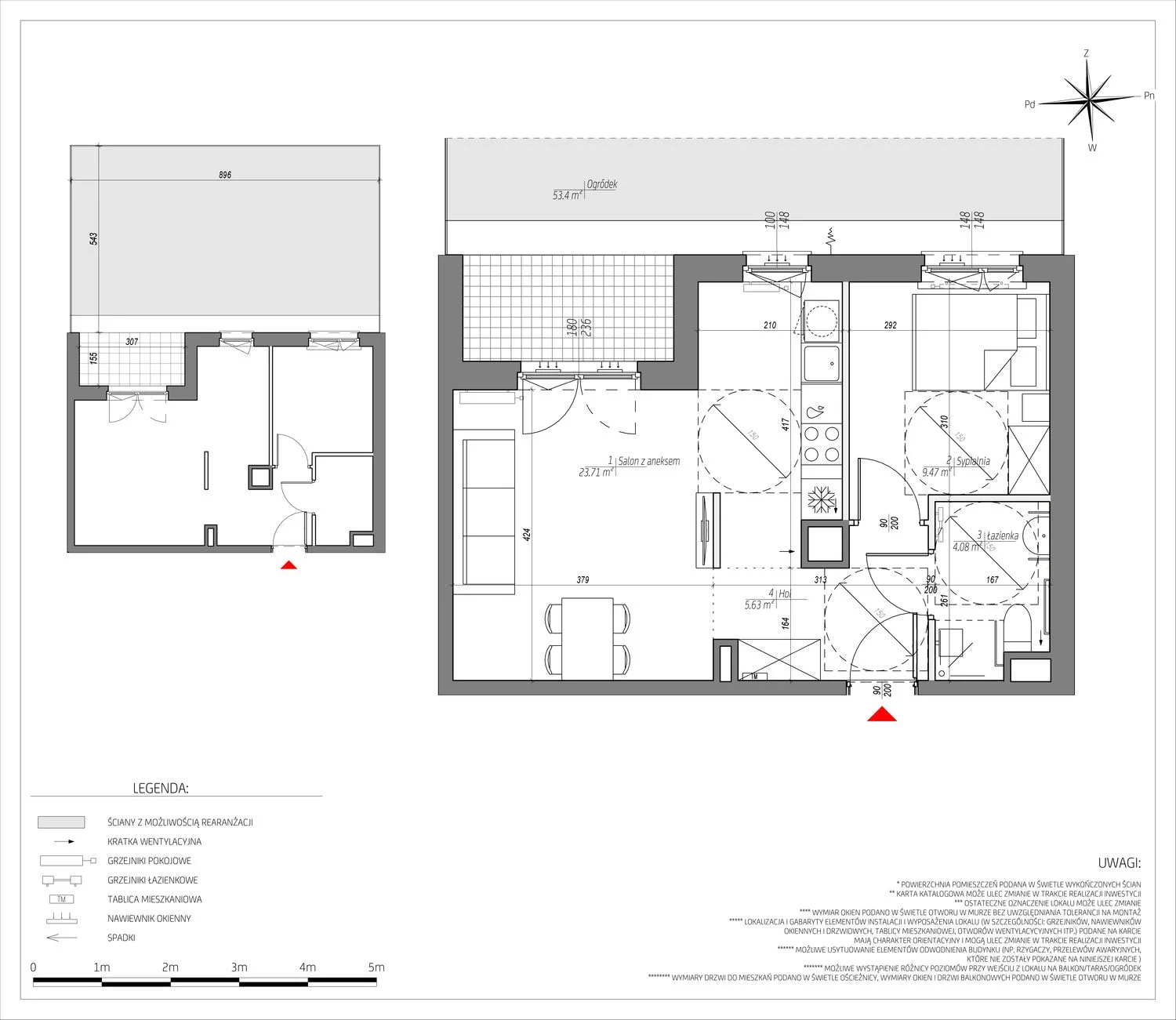 Mieszkanie 42,89 m², parter, oferta nr D/008/M, City Vibe, Kraków, Podgórze, Płaszów, ul. Myśliwska