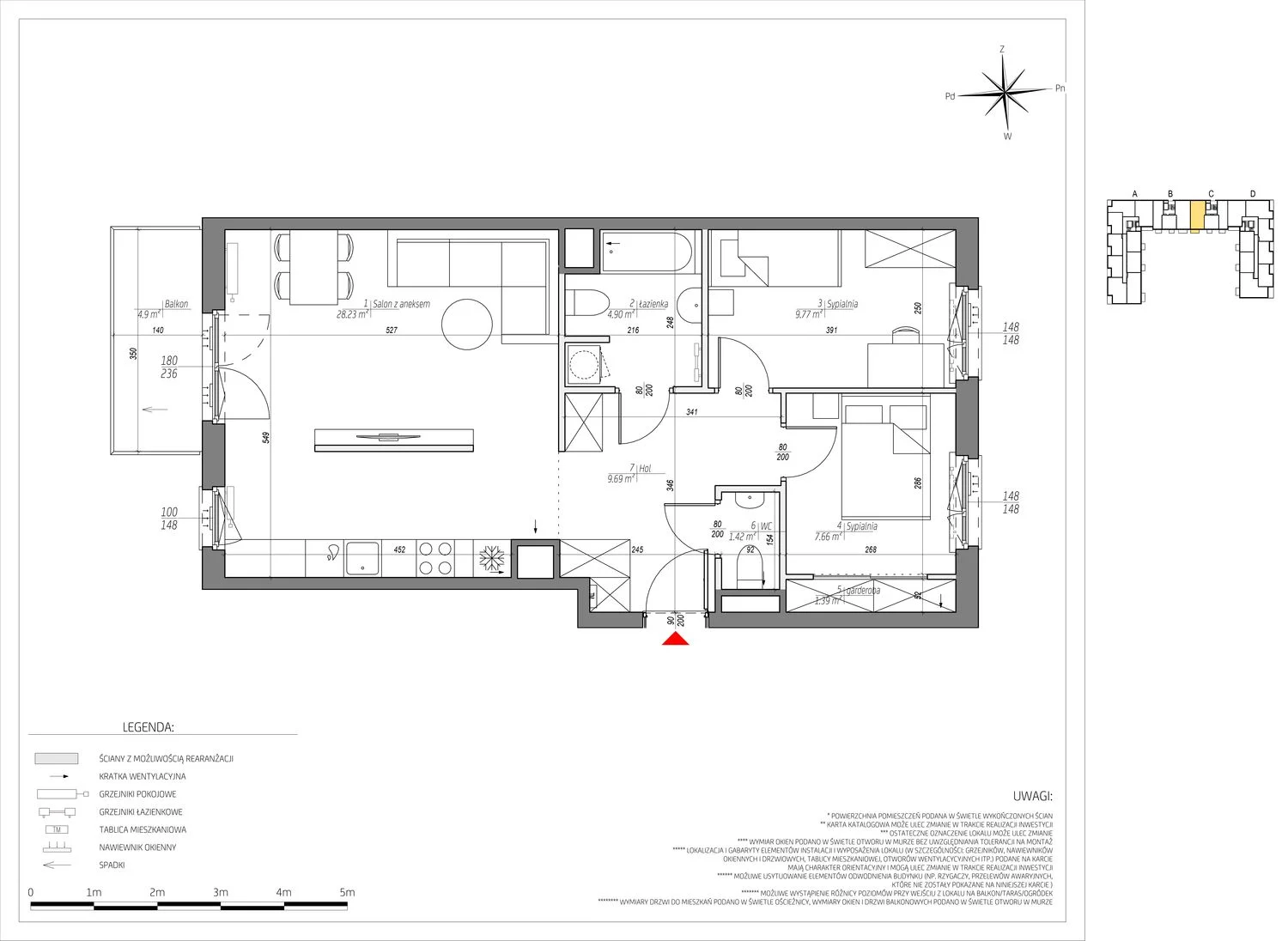 Mieszkanie 63,06 m², piętro 4, oferta nr D/084/M, City Vibe, Kraków, Podgórze, Płaszów, ul. Myśliwska