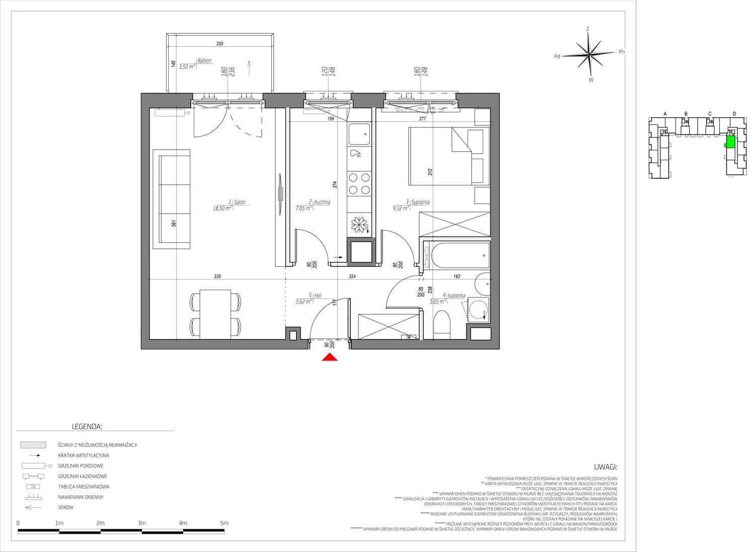 Mieszkanie 44,14 m², piętro 3, oferta nr D/121/M, City Vibe, Kraków, Podgórze, Płaszów, ul. Myśliwska