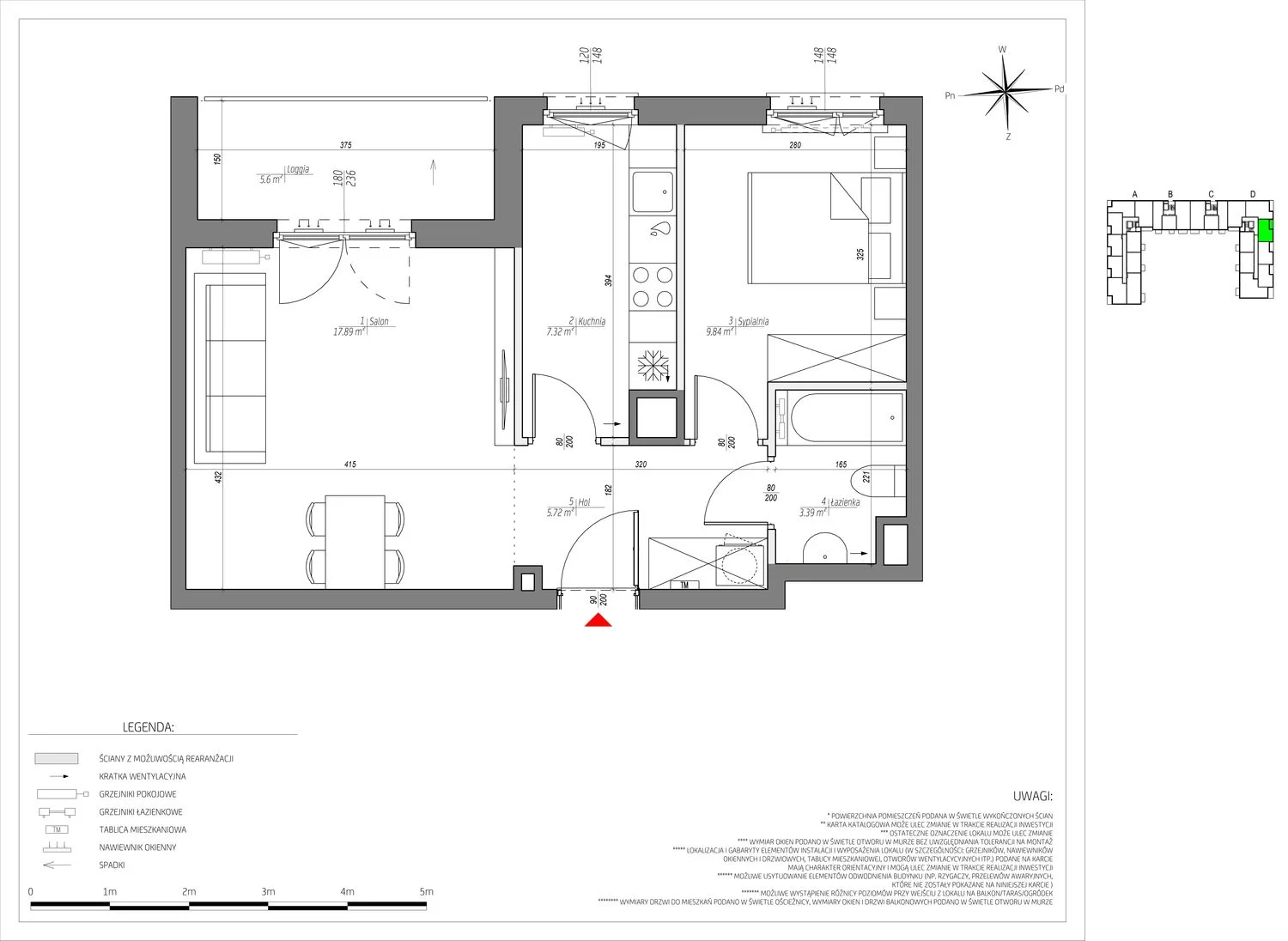 Mieszkanie 44,16 m², piętro 4, oferta nr D/124/M, City Vibe, Kraków, Podgórze, Płaszów, ul. Myśliwska