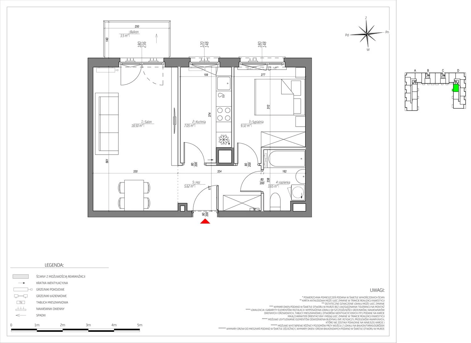 Mieszkanie 44,14 m², piętro 4, oferta nr D/129/M, City Vibe, Kraków, Podgórze, Płaszów, ul. Myśliwska