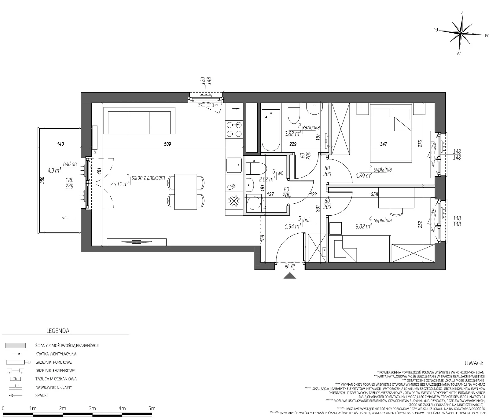 Mieszkanie 56,19 m², piętro 1, oferta nr E/1B41, City Vibe, Kraków, Podgórze, Płaszów, ul. Myśliwska