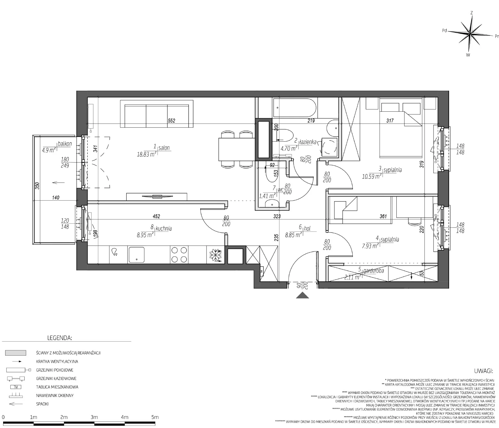 Mieszkanie 63,28 m², piętro 2, oferta nr E/2C62, City Vibe, Kraków, Podgórze, Płaszów, ul. Myśliwska