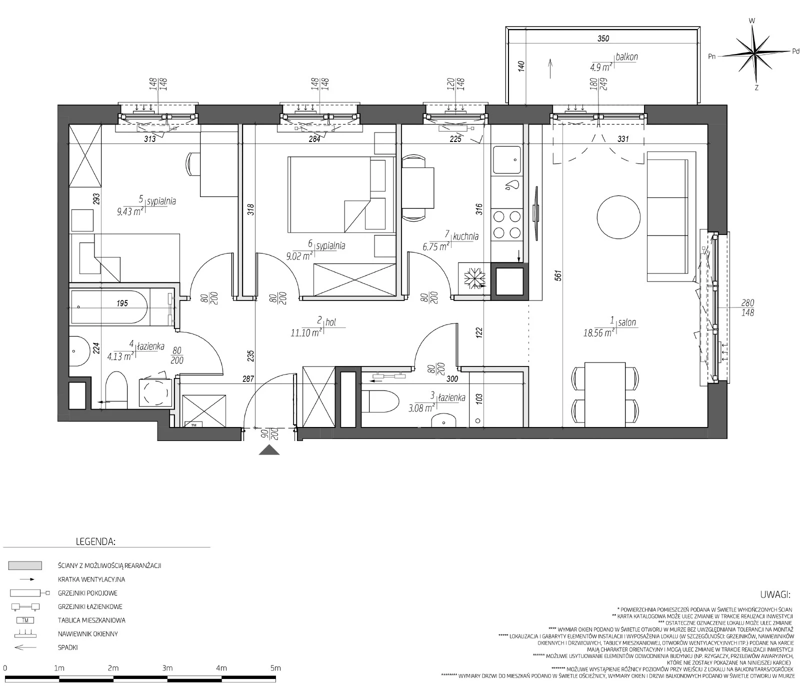 Mieszkanie 62,13 m², piętro 5, oferta nr E/5A31, City Vibe, Kraków, Podgórze, Płaszów, ul. Myśliwska