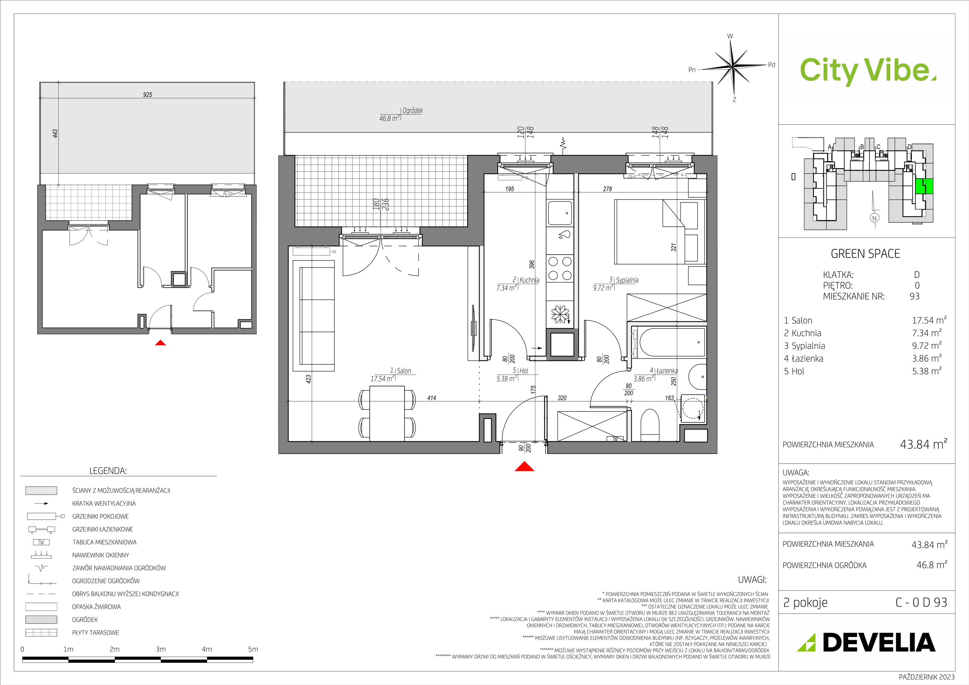 Mieszkanie 43,84 m², parter, oferta nr C/093/M, City Vibe, Kraków, Podgórze, Płaszów, ul. Myśliwska