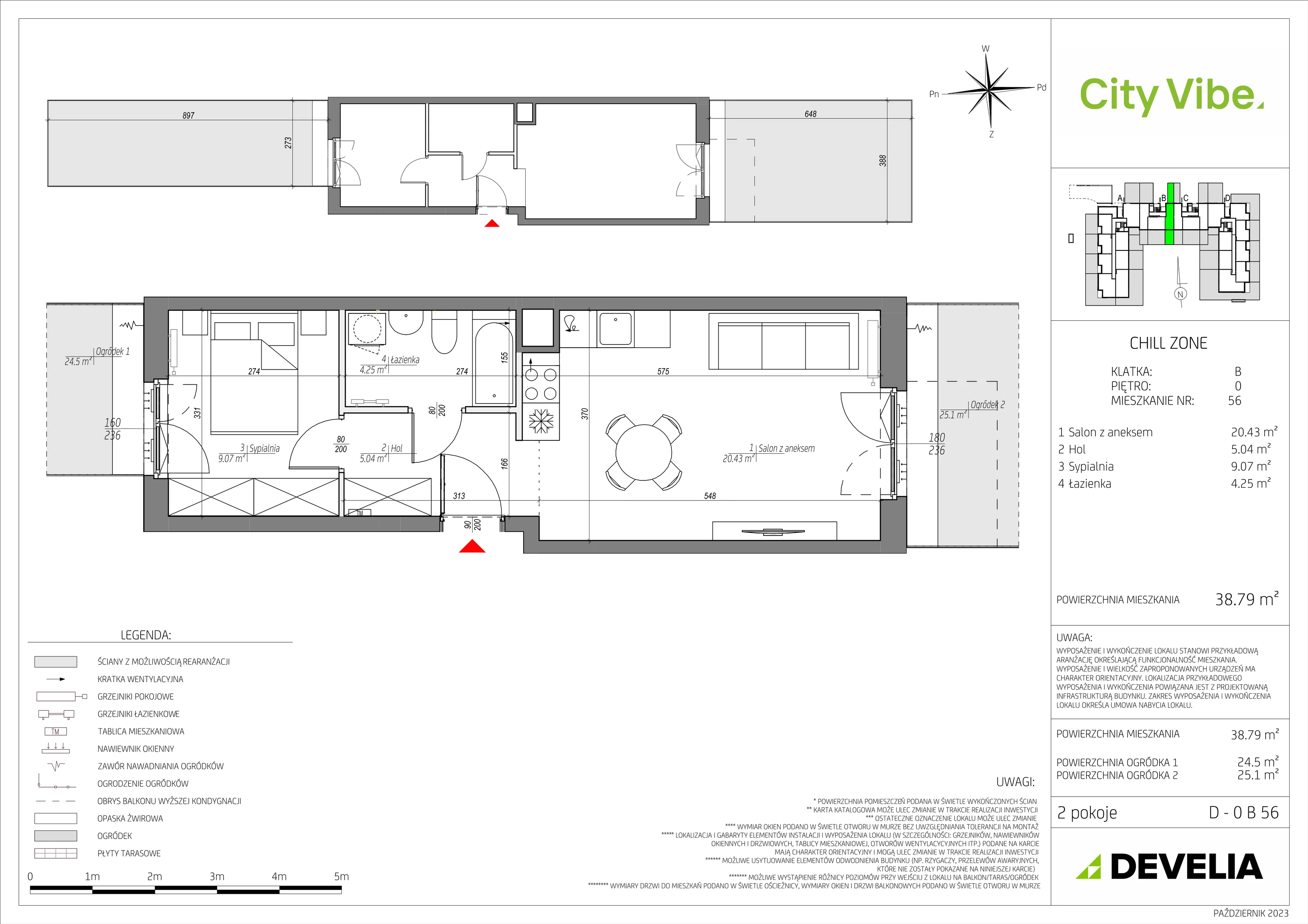 Mieszkanie 38,79 m², parter, oferta nr D/056/M, City Vibe, Kraków, Podgórze, Płaszów, ul. Myśliwska