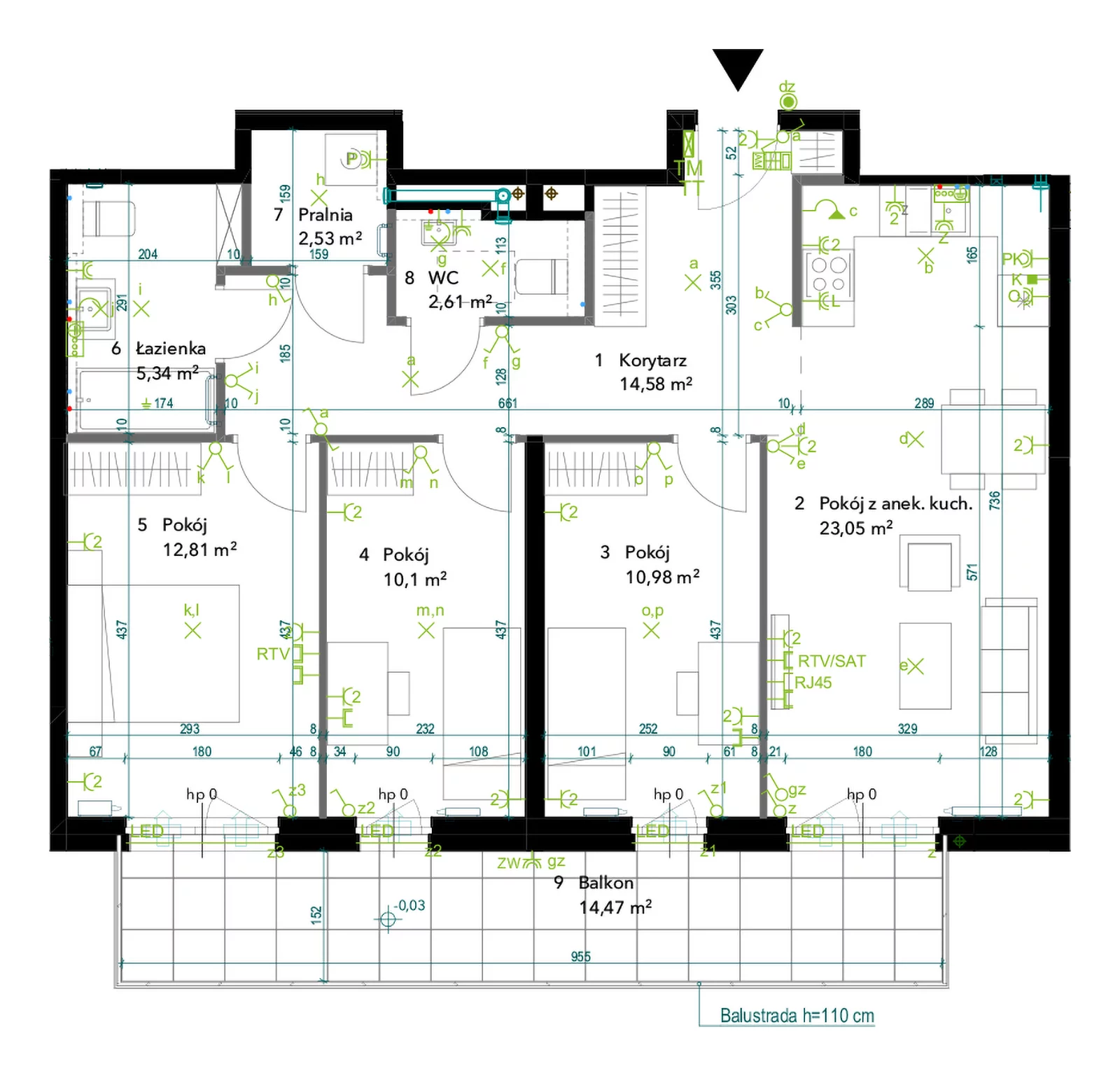 4 pokoje, mieszkanie 82,00 m², piętro 1, oferta nr AA0102, Neo Praga, Warszawa, Praga Południe, Grochów, ul. Drwęcka 12B