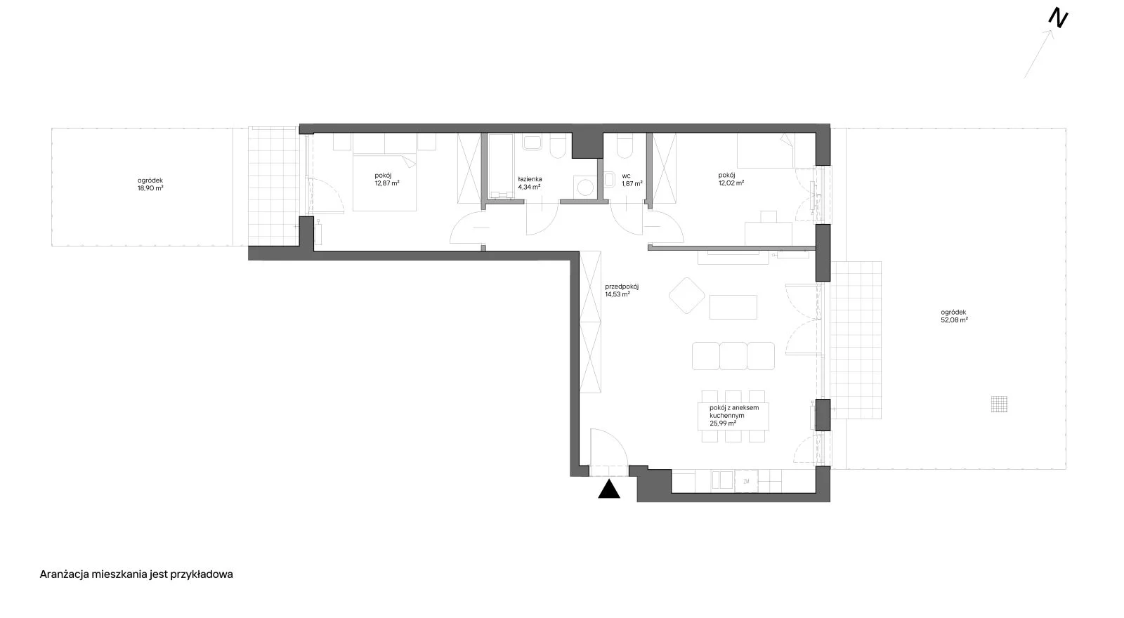 3 pokoje, mieszkanie 71,62 m², parter, oferta nr B.021, Słoneczne Miasteczko, Kraków, Bieżanów-Prokocim, ul. Henryka i Karola Czeczów