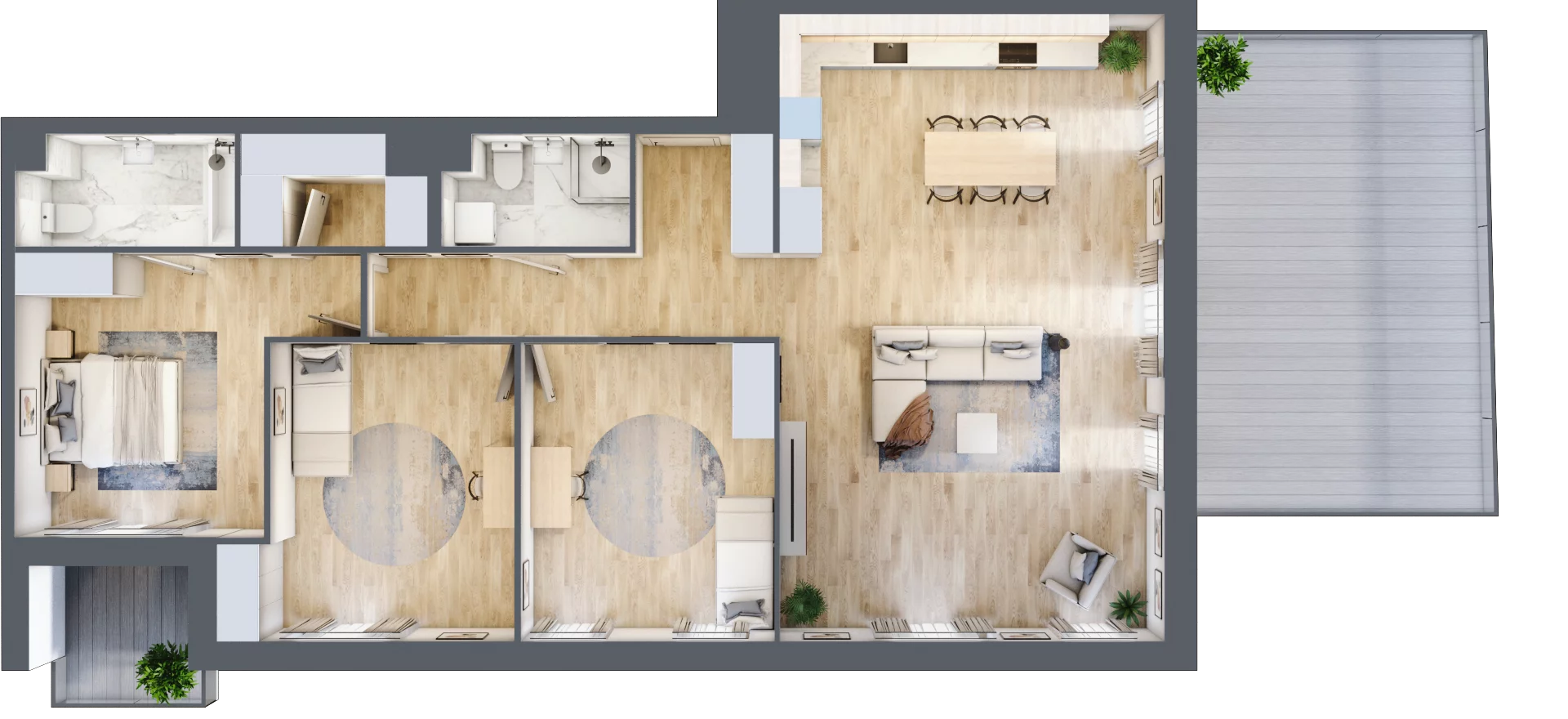 Mieszkanie 125,42 m², piętro 3, oferta nr B.31, Apartamenty Kapitanat, Gdańsk, Śródmieście, ul. Stępkarska / Wiosny Ludów