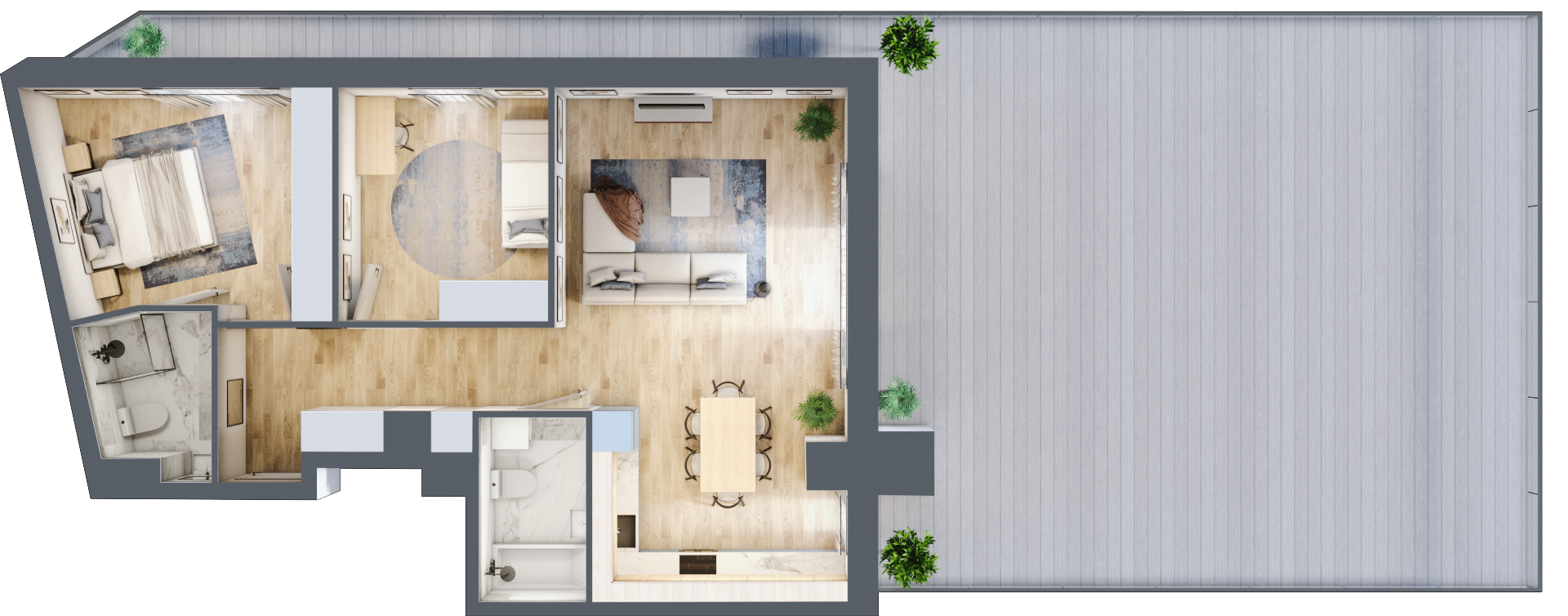 Mieszkanie 72,58 m², piętro 5, oferta nr B.49, Apartamenty Kapitanat, Gdańsk, Śródmieście, ul. Stępkarska / Wiosny Ludów