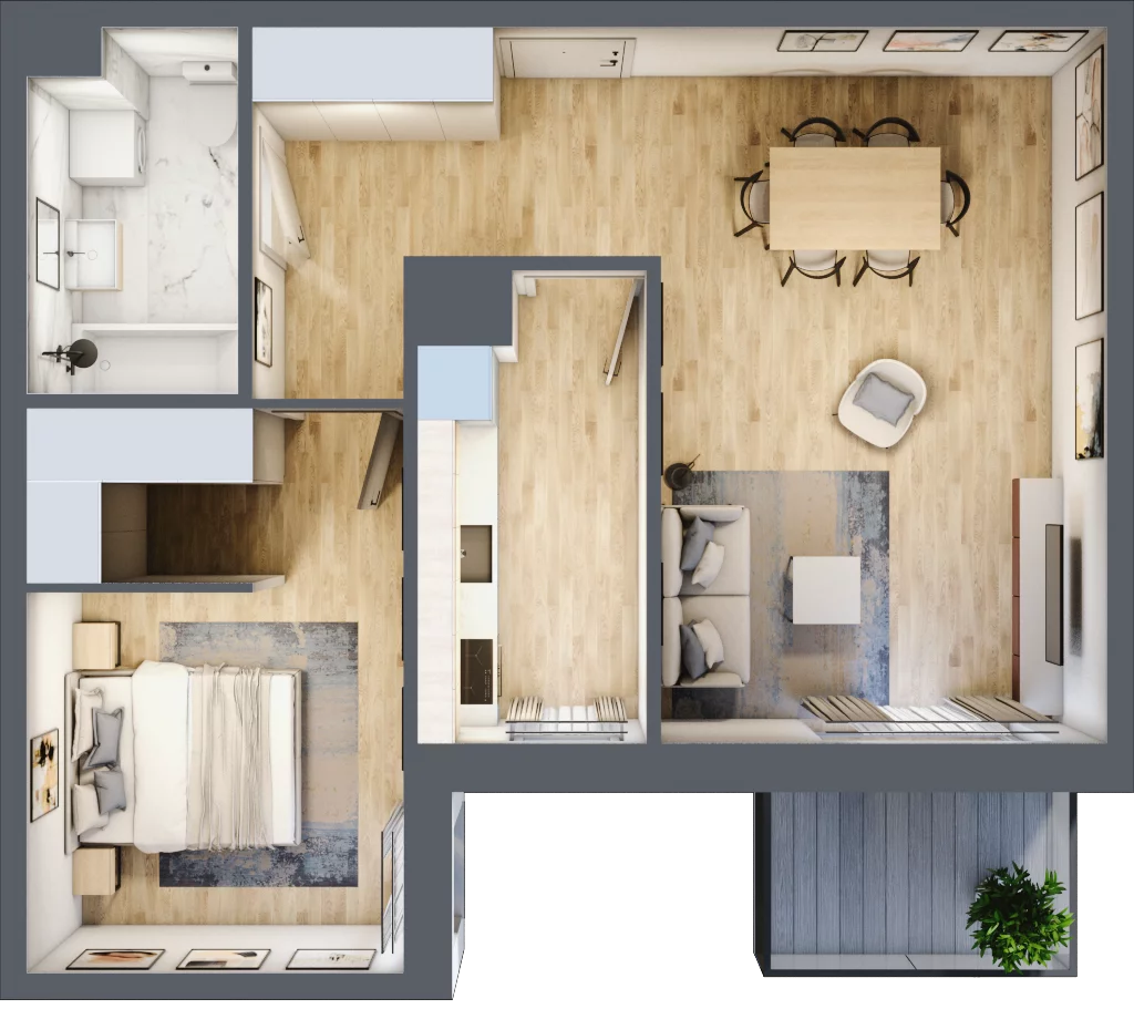 2 pokoje, apartament 55,05 m², piętro 1, oferta nr A.4, Urzecze II, Bydgoszcz, Śródmieście, ul. Królowej Jadwigi
