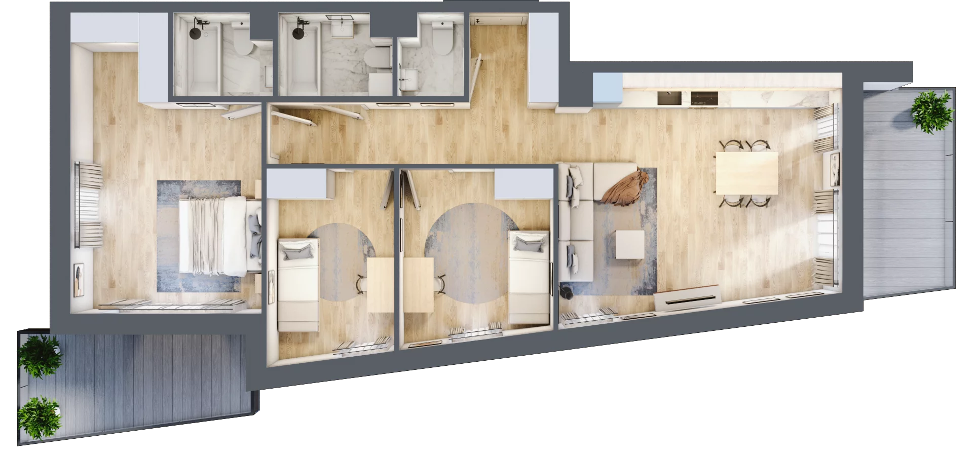 4 pokoje, apartament 90,06 m², piętro 4, oferta nr A.40, Apartamenty Kapitanat bud. A, Gdańsk, Śródmieście, ul. Stępkarska / Wiosny Ludów