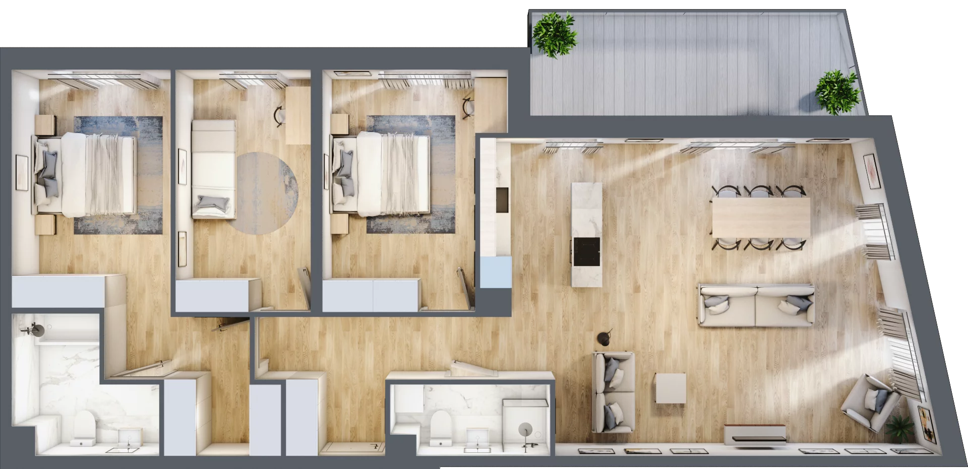 4 pokoje, apartament 112,00 m², piętro 1, oferta nr A.14, Apartamenty Kapitanat bud. A, Gdańsk, Śródmieście, ul. Stępkarska / Wiosny Ludów
