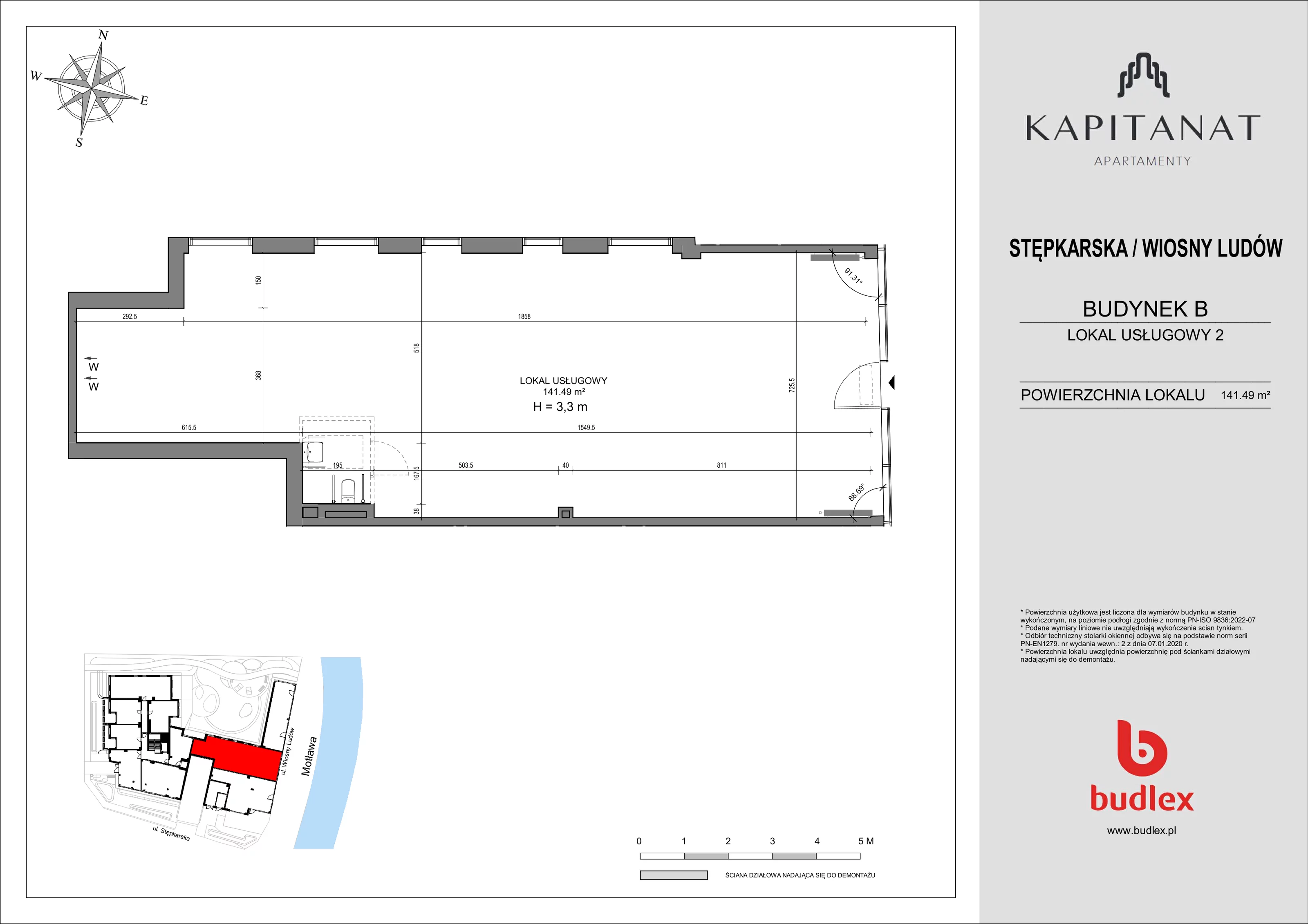Lokal użytkowy 141,49 m², oferta nr 2, Kapitanat - lokale użytkowe, Gdańsk, Śródmieście, ul. Stępkarska / Wiosny Ludów