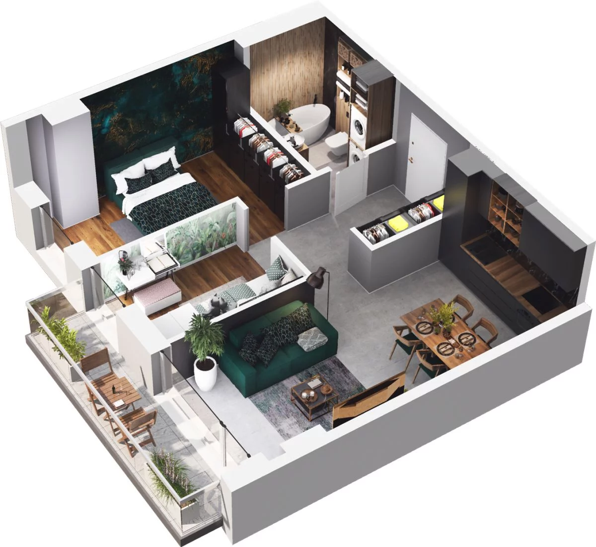 1 pokój, mieszkanie 53,42 m², piętro 3, oferta nr CP/R7/32, Centralpark, Gdańsk, Piecki-Migowo, Morena, ul. Franciszka Rakoczego