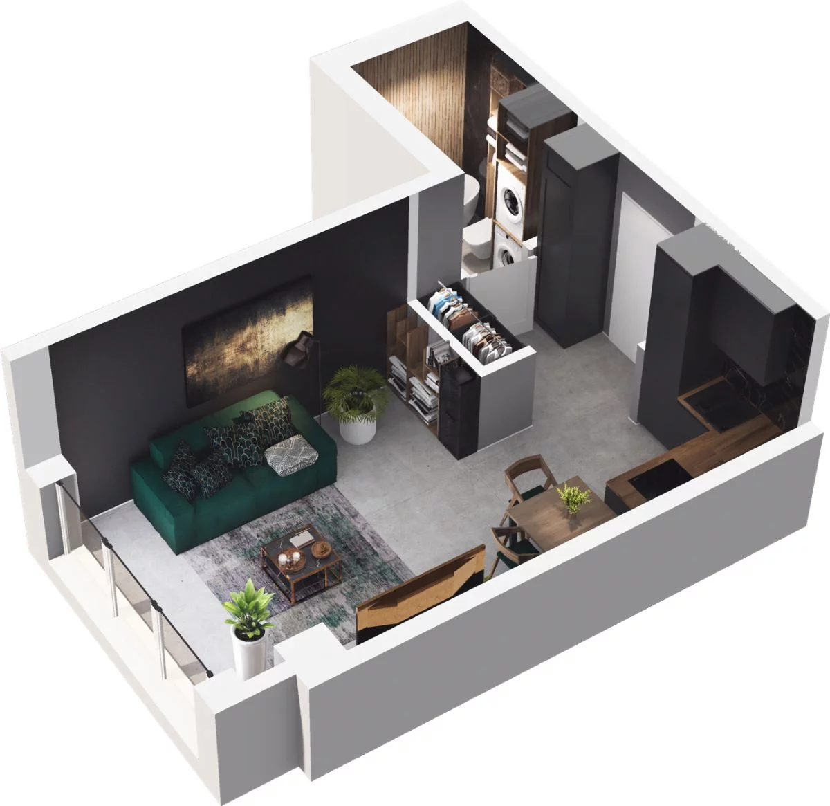 1 pokój, mieszkanie 28,12 m², piętro 5, oferta nr CP/R7/56, Centralpark, Gdańsk, Piecki-Migowo, Morena, ul. Franciszka Rakoczego