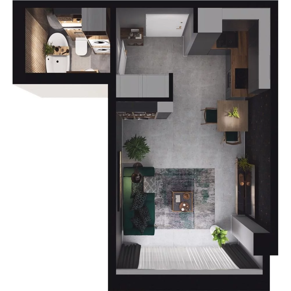 1 pokój, mieszkanie 28,13 m², piętro 6, oferta nr CP/R7/66, Centralpark, Gdańsk, Piecki-Migowo, Morena, ul. Franciszka Rakoczego
