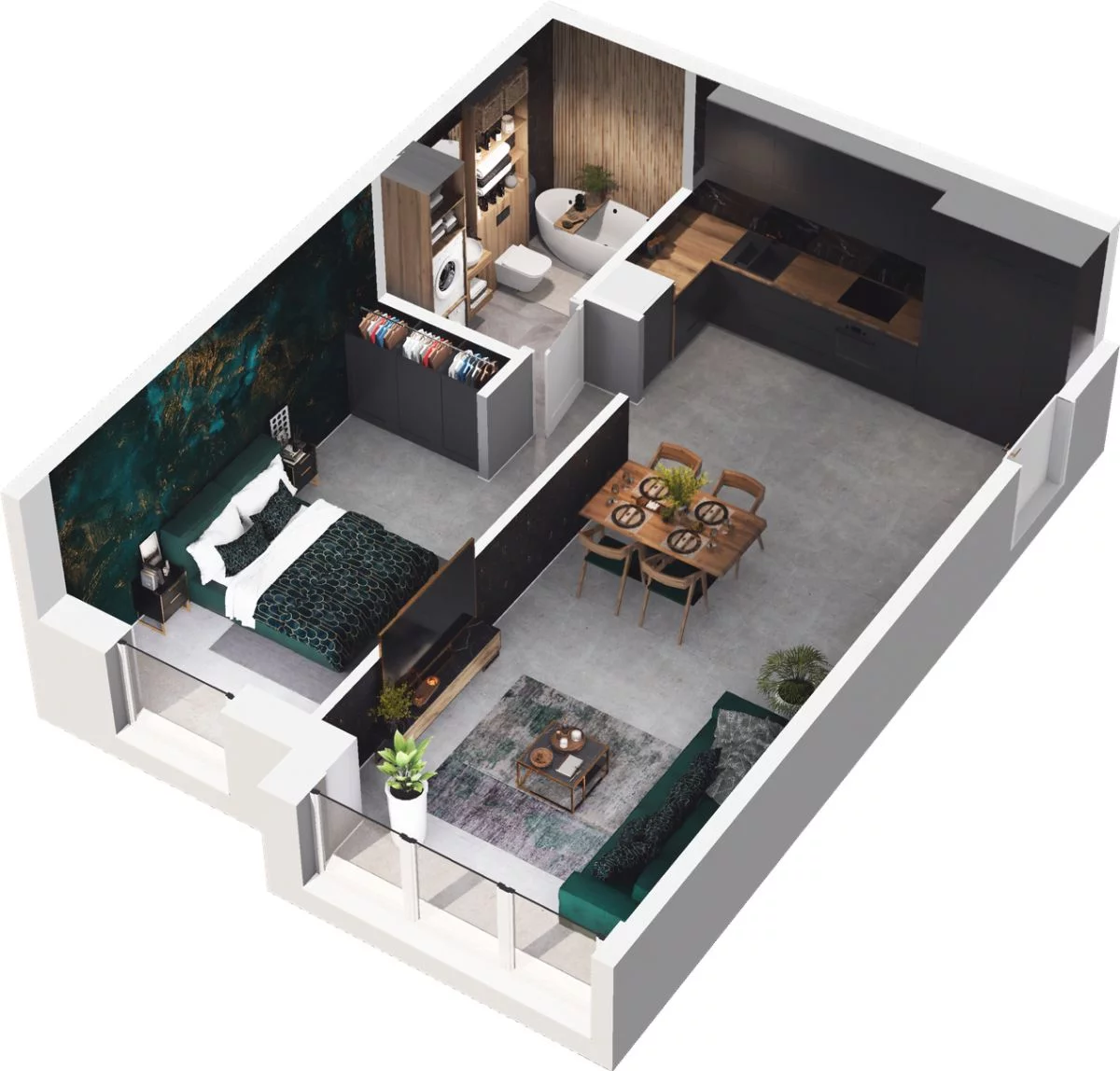 1 pokój, mieszkanie 52,00 m², piętro 10, oferta nr CP/R7/109, Centralpark, Gdańsk, Piecki-Migowo, Morena, ul. Franciszka Rakoczego