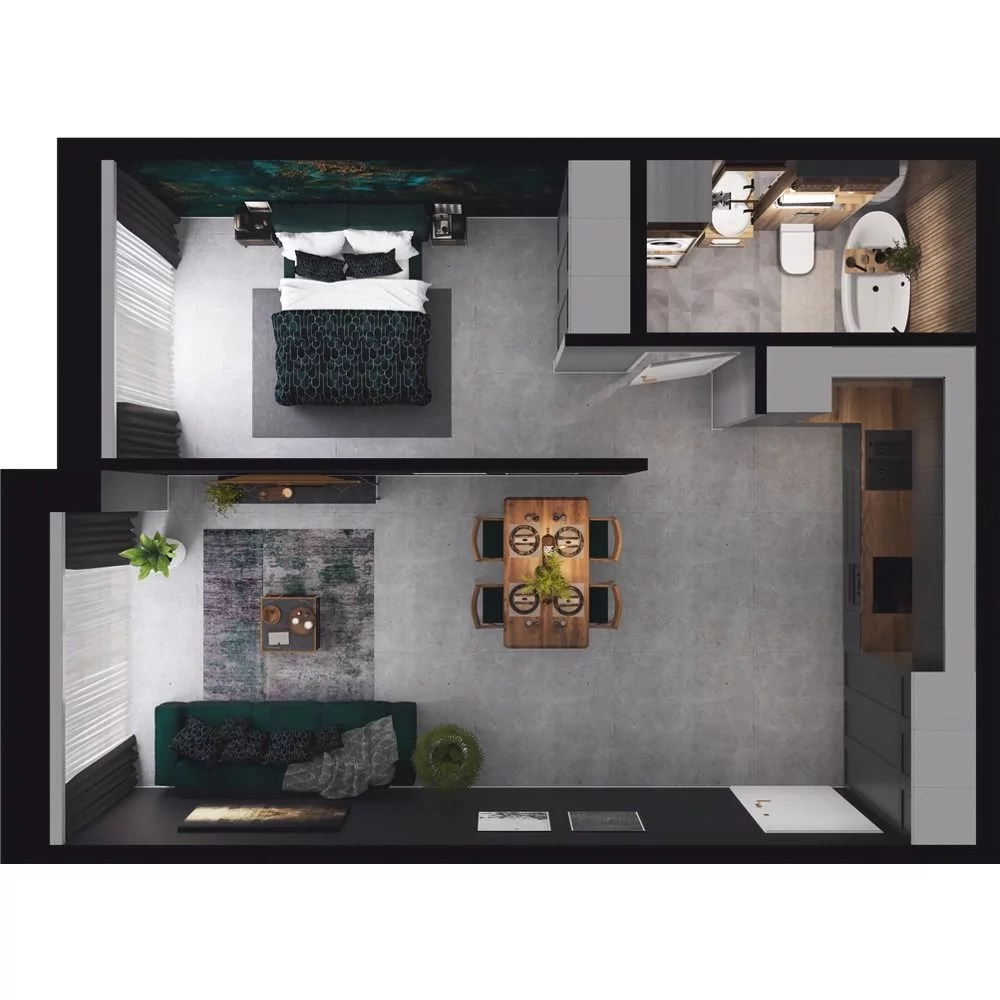 1 pokój, mieszkanie 52,00 m², piętro 10, oferta nr CP/R7/109, Centralpark, Gdańsk, Piecki-Migowo, Morena, ul. Franciszka Rakoczego