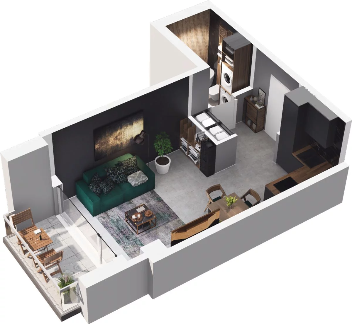 1 pokój, mieszkanie 28,55 m², piętro 14, oferta nr CP/R7/146, Centralpark, Gdańsk, Piecki-Migowo, Morena, ul. Franciszka Rakoczego