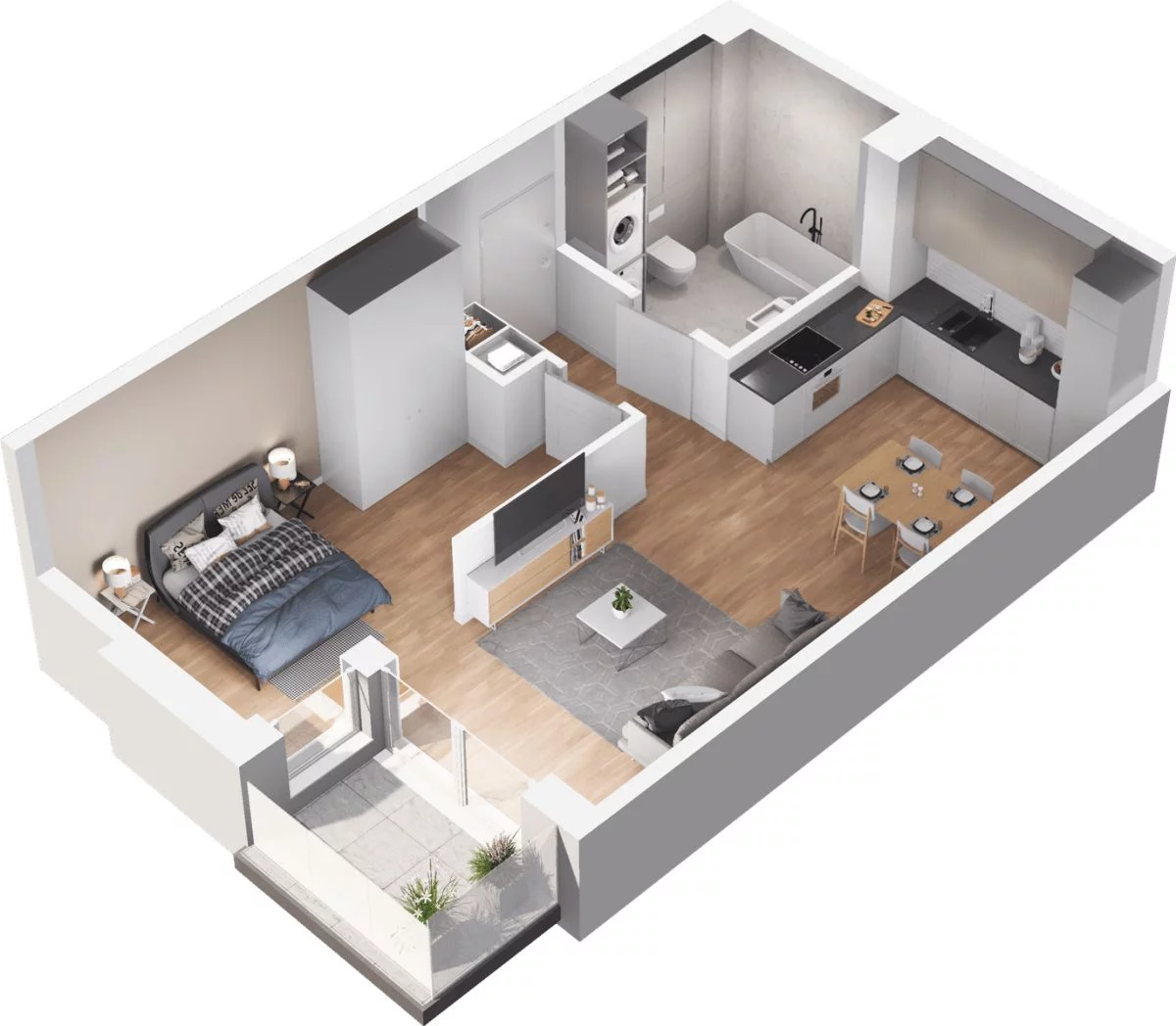1 pokój, mieszkanie 47,42 m², piętro 1, oferta nr WO/T/13/24, Wiszące Ogrody, Gdańsk, Jasień, Kiełpinek, ul. Przytulna