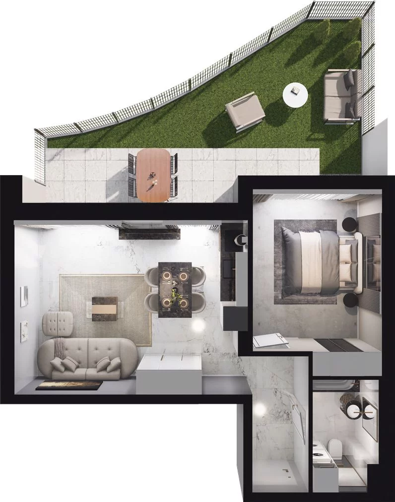 2 pokoje, mieszkanie 47,29 m², parter, oferta nr WL/ZB7/1, Wiczlino Lyceum, Gdynia, Chwarzno-Wiczlino, Wiczlino, ul. Danusi 31 