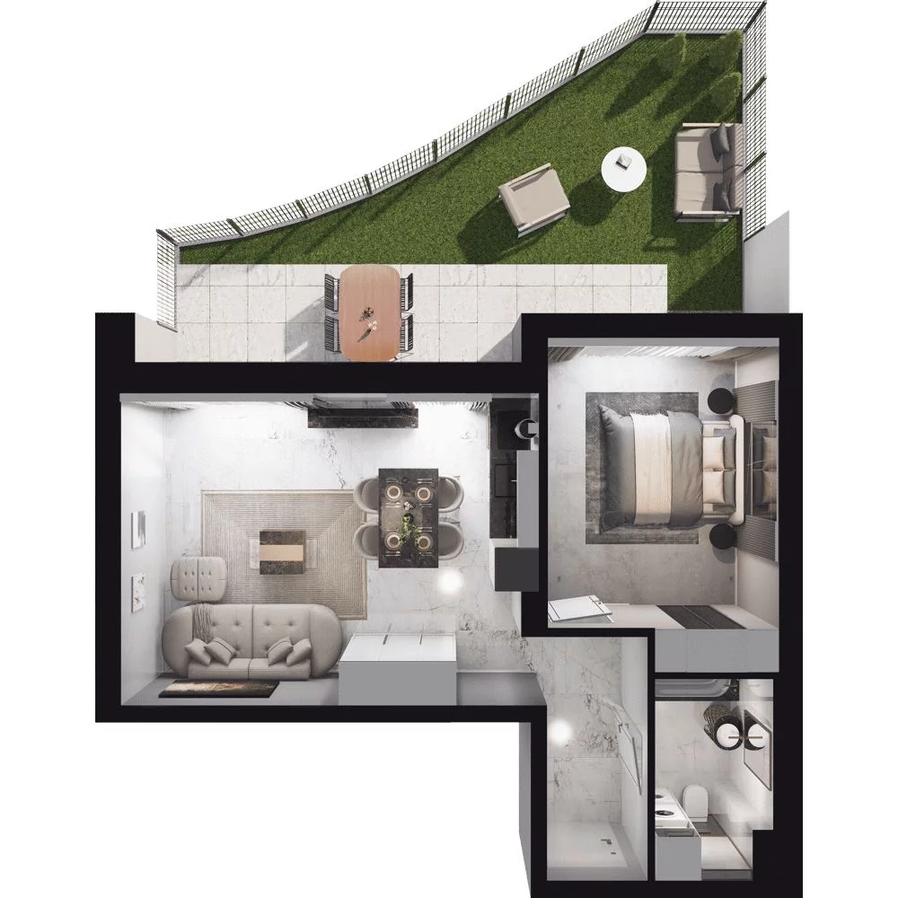 2 pokoje, mieszkanie 47,29 m², parter, oferta nr WL/ZB7/1, Wiczlino Lyceum, Gdynia, Chwarzno-Wiczlino, Wiczlino, ul. Danusi 31 