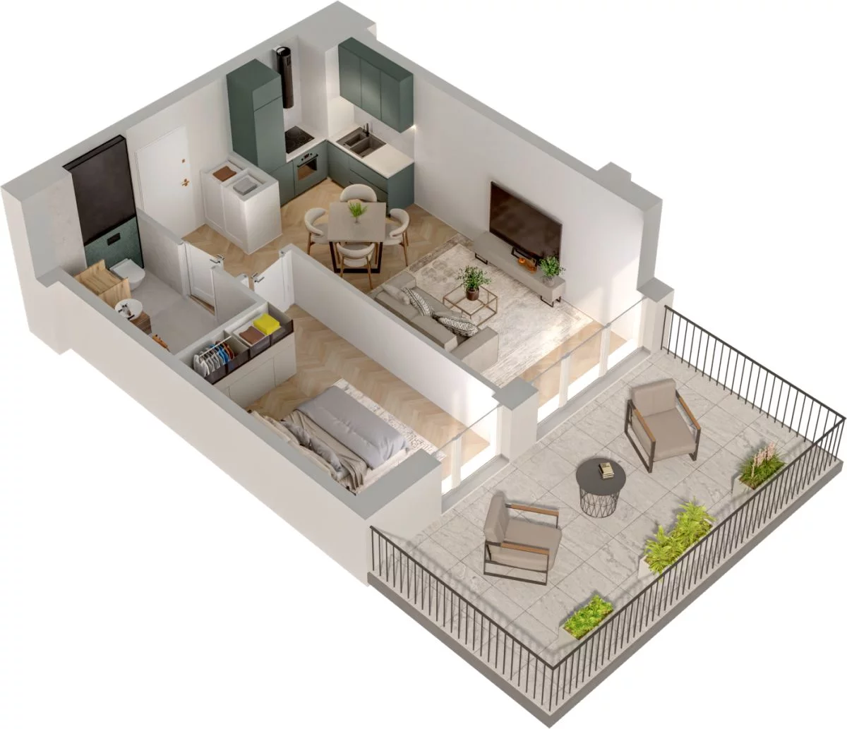 2 pokoje, mieszkanie 38,30 m², piętro 1, oferta nr WL/D33/8, Wiczlino Lyceum, Gdynia, Chwarzno-Wiczlino, Wiczlino, ul. Danusi 31 