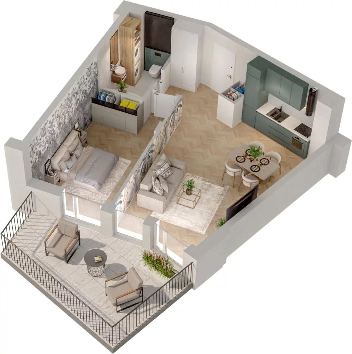 2 pokoje, mieszkanie 51,76 m², piętro 1, oferta nr WL/D33/10, Wiczlino Lyceum, Gdynia, Chwarzno-Wiczlino, Wiczlino, ul. Danusi 31 