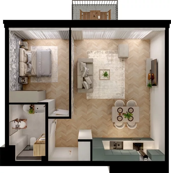 2 pokoje, mieszkanie 48,21 m², piętro 2, oferta nr WL/D33/24, Wiczlino Lyceum, Gdynia, Chwarzno-Wiczlino, Wiczlino, ul. Danusi 31 