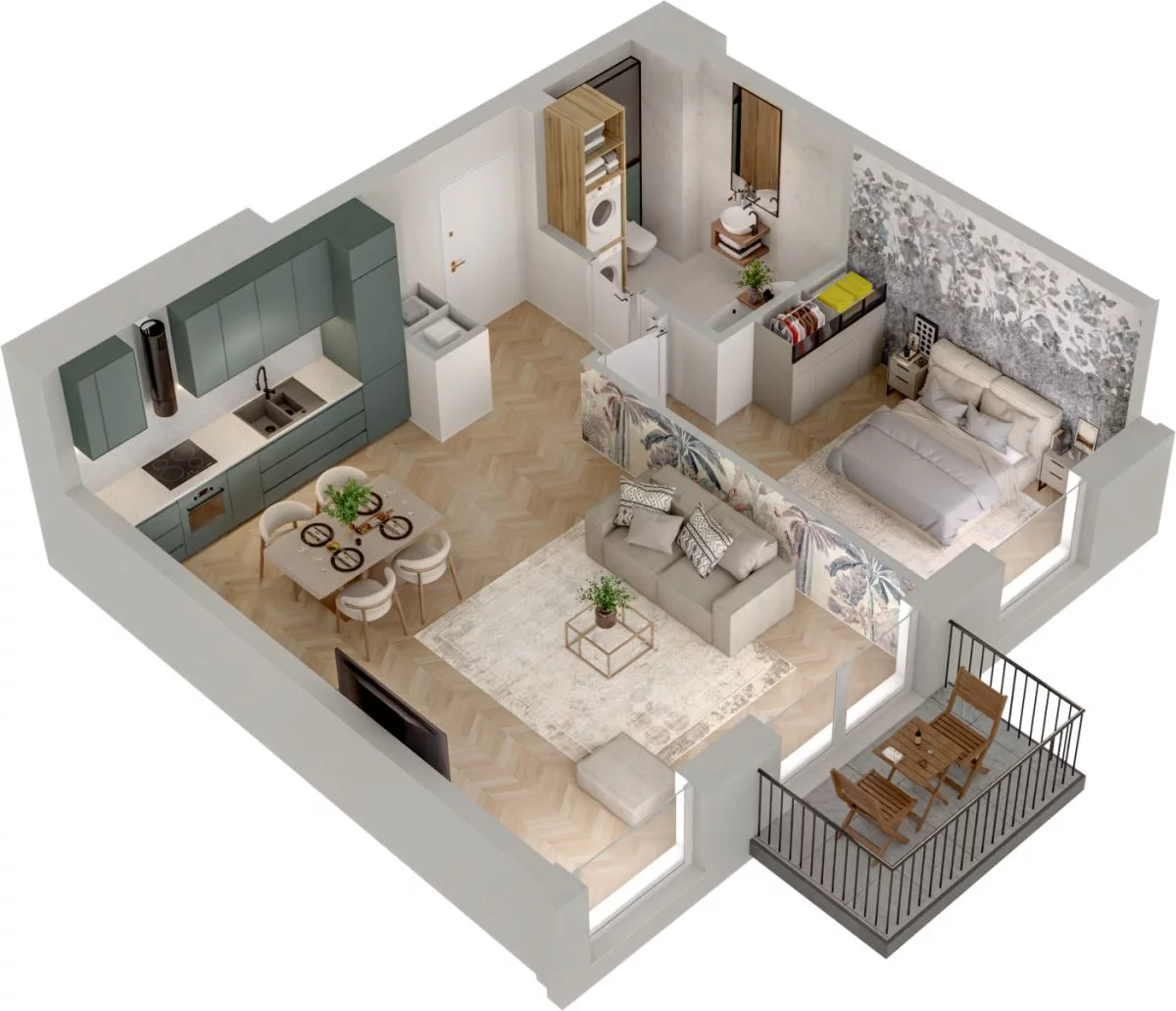 2 pokoje, mieszkanie 48,21 m², piętro 2, oferta nr WL/D33/24, Wiczlino Lyceum, Gdynia, Chwarzno-Wiczlino, Wiczlino, ul. Danusi 31 