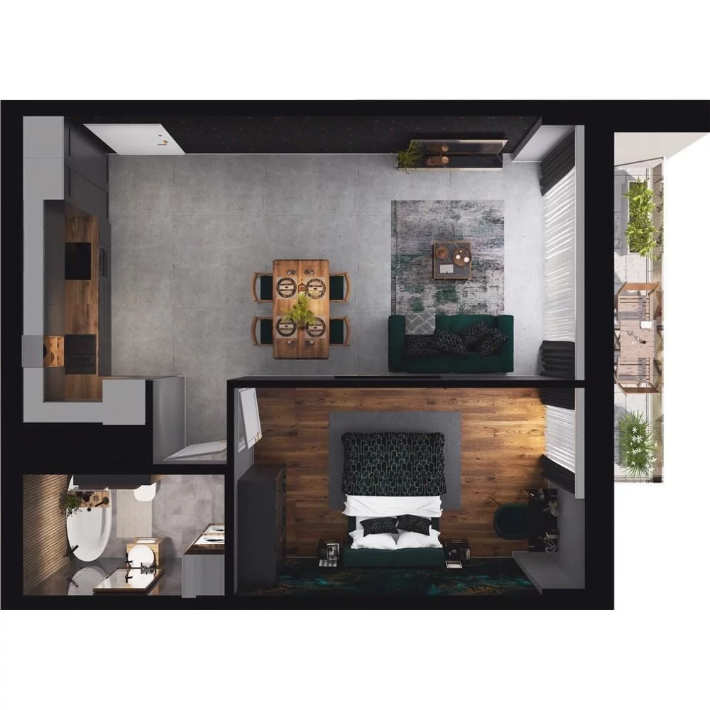 2 pokoje, mieszkanie 51,81 m², piętro 7, oferta nr CP/R7/74, Centralpark, Gdańsk, Piecki-Migowo, Morena, ul. Franciszka Rakoczego