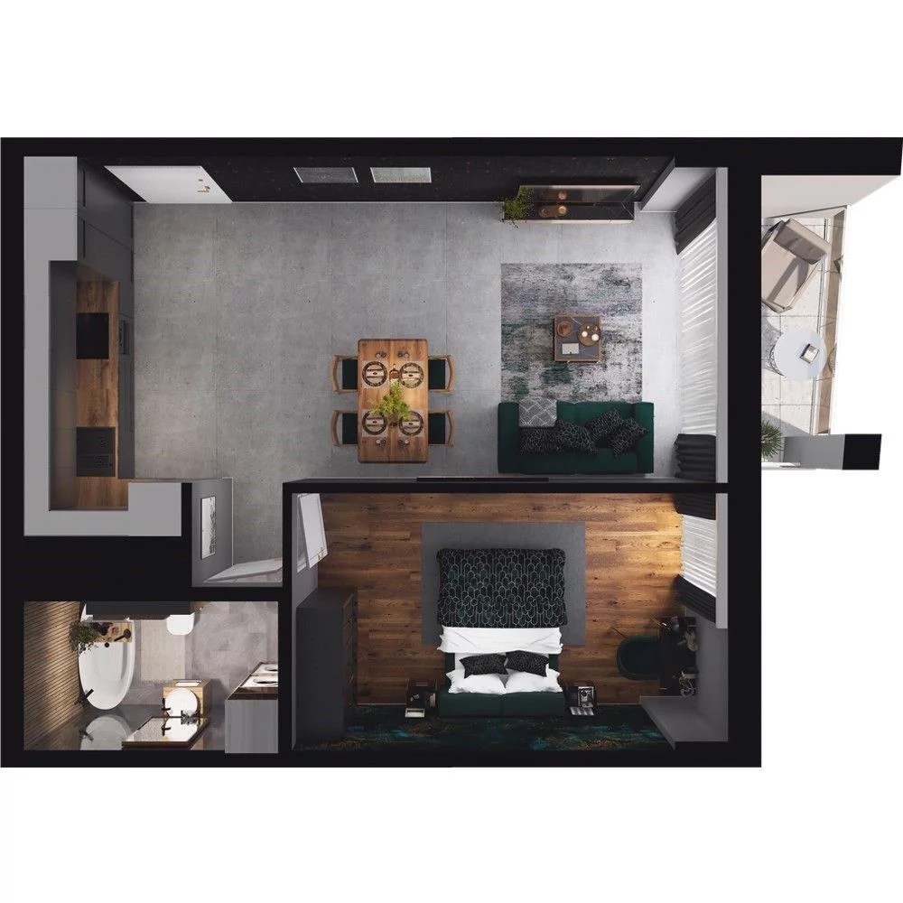 2 pokoje, mieszkanie 51,78 m², piętro 17, oferta nr CP/R7/174, Centralpark, Gdańsk, Piecki-Migowo, Morena, ul. Franciszka Rakoczego