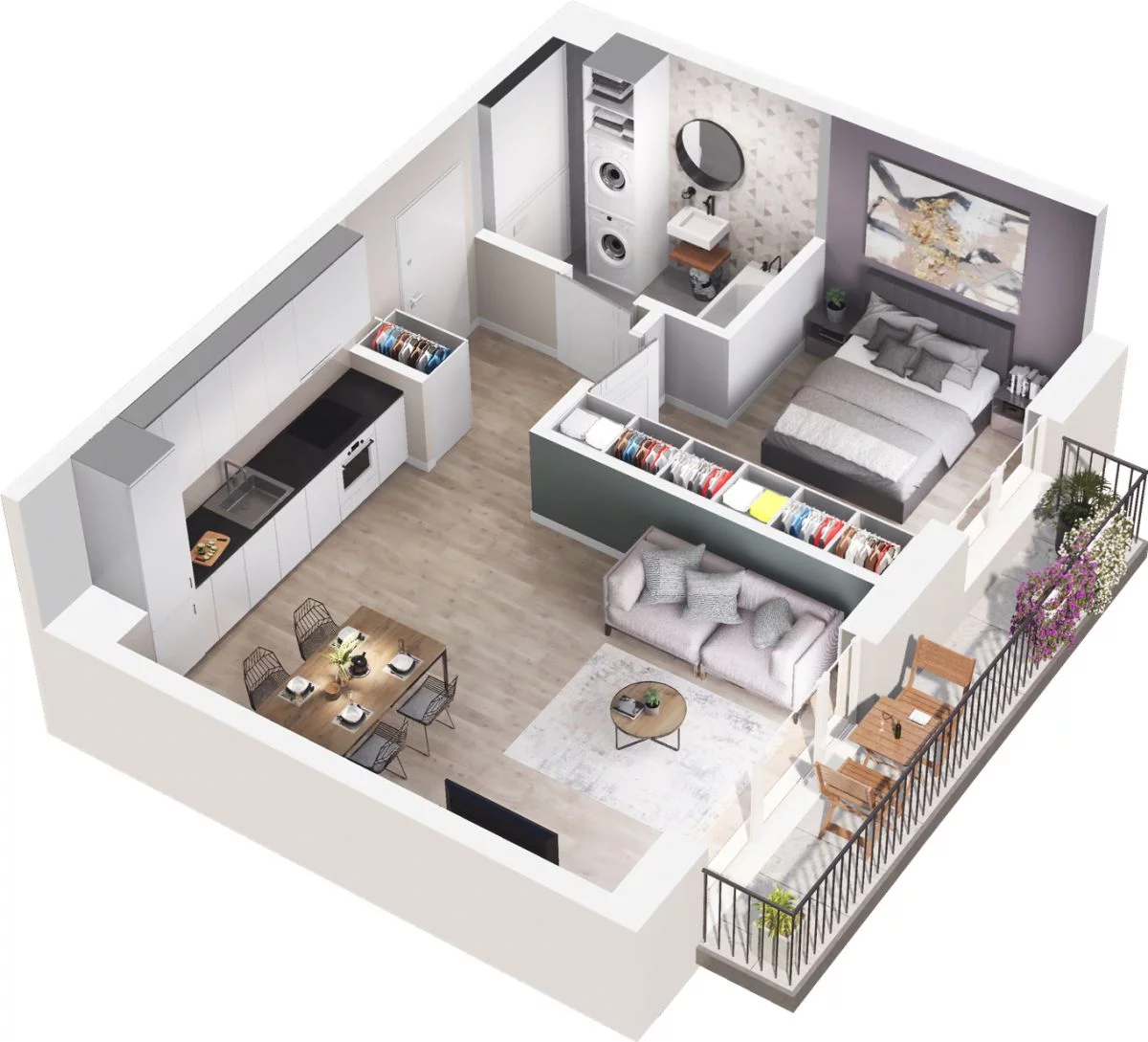 2 pokoje, mieszkanie 43,99 m², piętro 1, oferta nr W/1/8, Welocity Wiczlino, Gdynia, Chwarzno-Wiczlino, ul. Jana Kazimierza