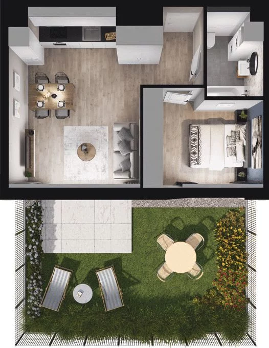 2 pokoje, mieszkanie 43,10 m², parter, oferta nr W/2/6, Welocity Wiczlino, Gdynia, Chwarzno-Wiczlino, ul. Jana Kazimierza