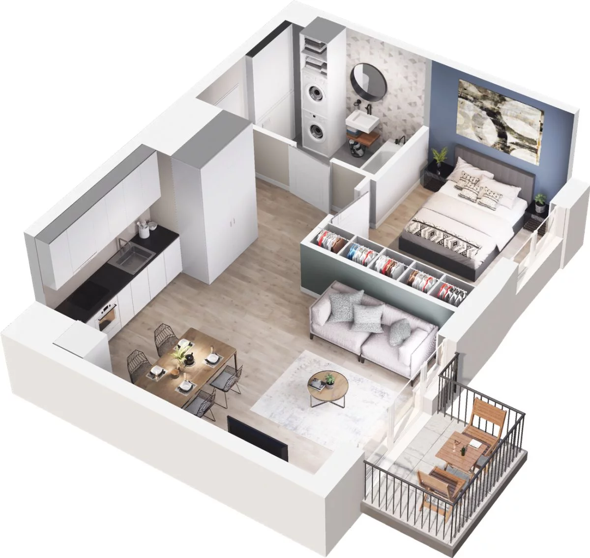 2 pokoje, mieszkanie 43,10 m², piętro 2, oferta nr W/2/26, Welocity Wiczlino, Gdynia, Chwarzno-Wiczlino, ul. Jana Kazimierza
