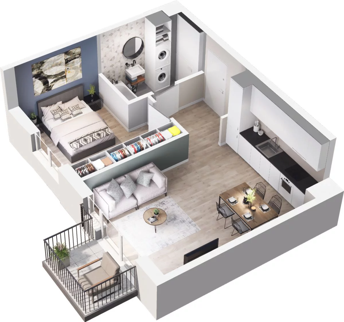 2 pokoje, mieszkanie 44,06 m², piętro 2, oferta nr W/2/28, Welocity Wiczlino, Gdynia, Chwarzno-Wiczlino, ul. Jana Kazimierza