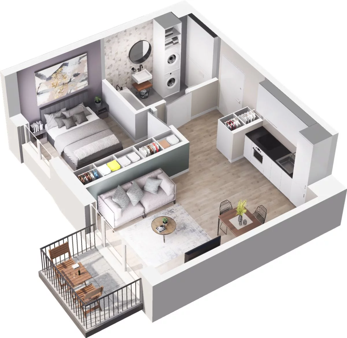 2 pokoje, mieszkanie 44,06 m², piętro 3, oferta nr W/2/35, Welocity Wiczlino, Gdynia, Chwarzno-Wiczlino, ul. Jana Kazimierza